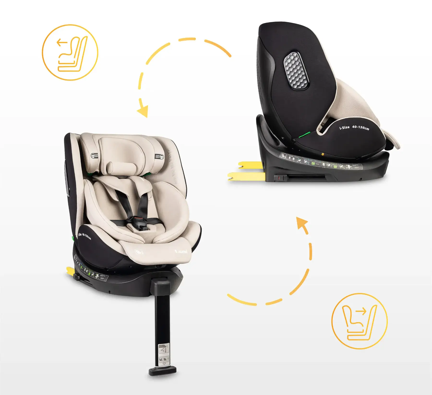 Scaun auto Caretero Lumi i-Size (Dark Grey) - 12