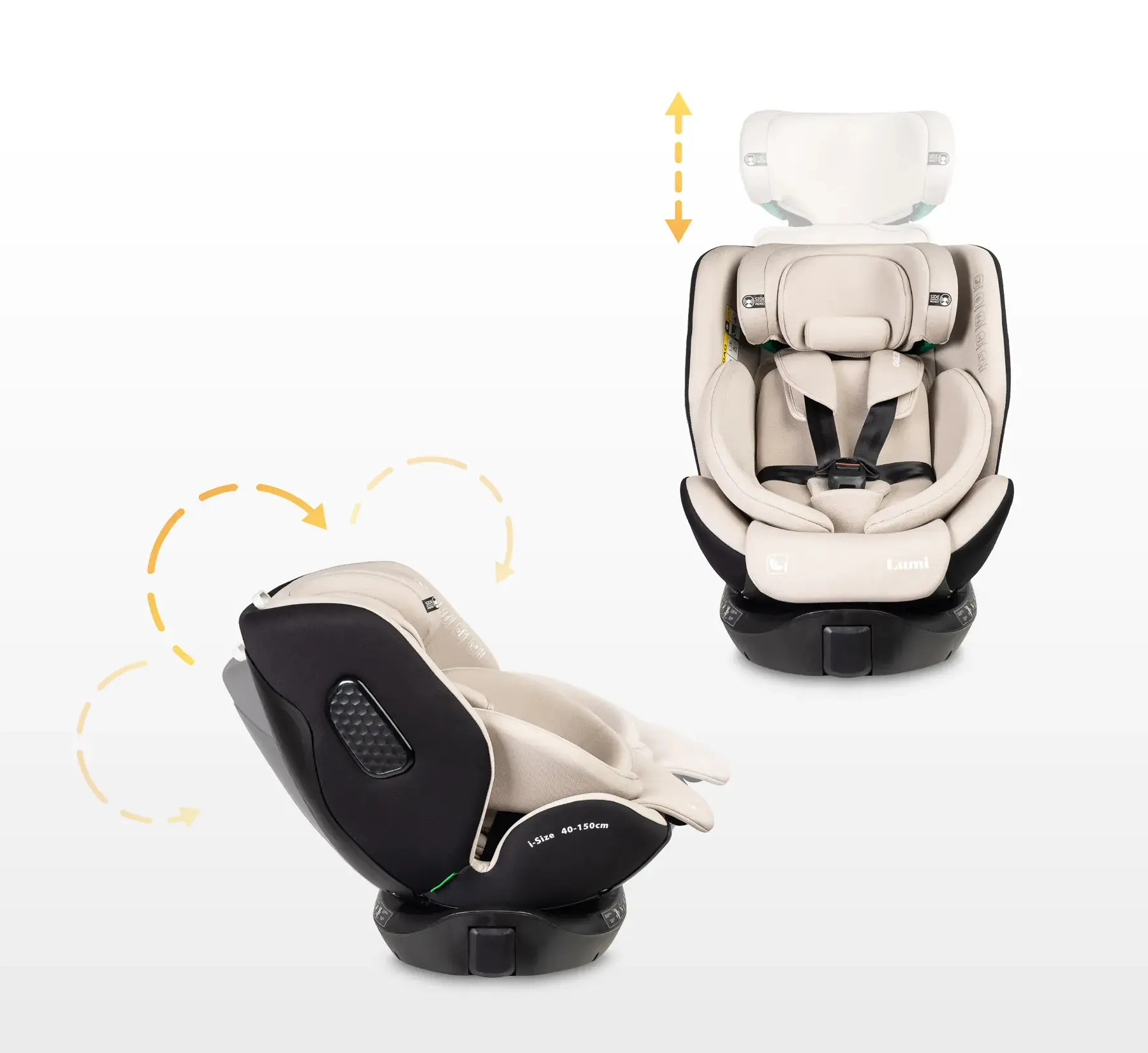Scaun auto Caretero Lumi i-Size (Light Grey) - 13