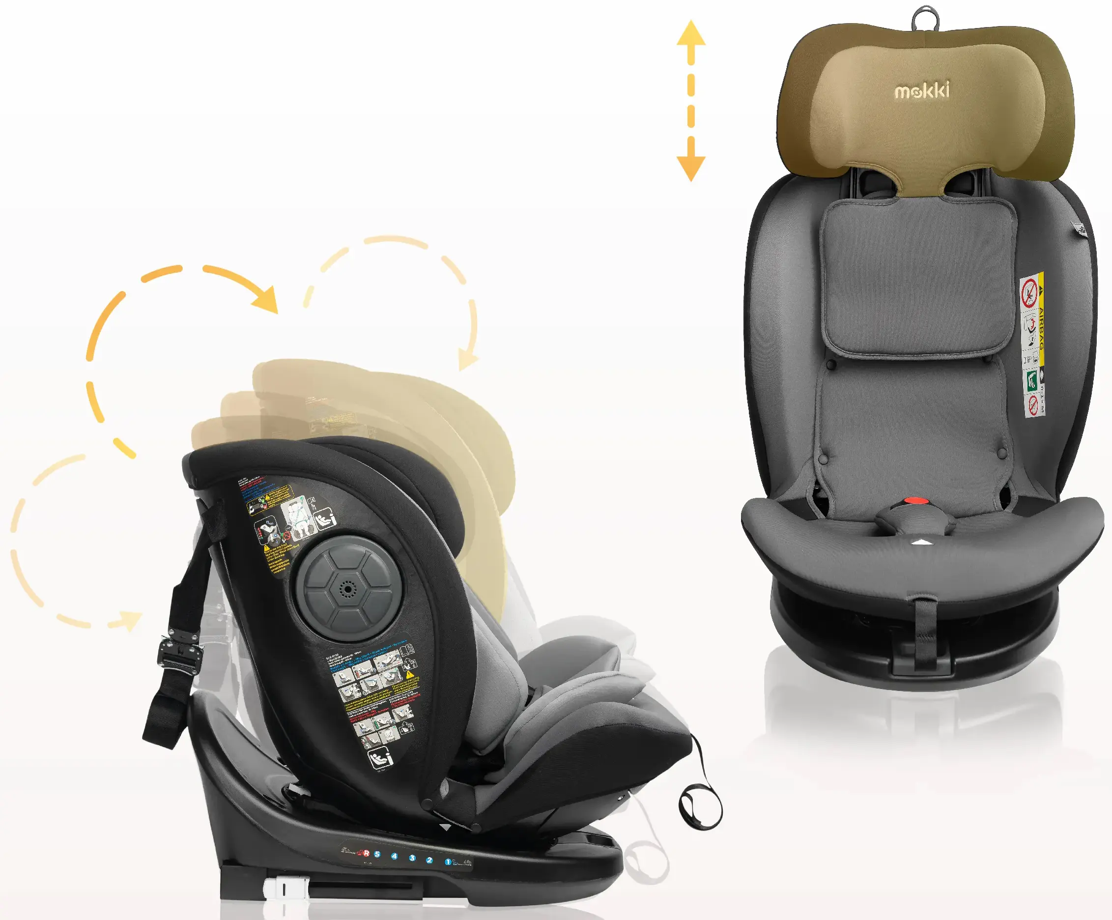 Scaun auto Caretero Mokki (Grey) - 7