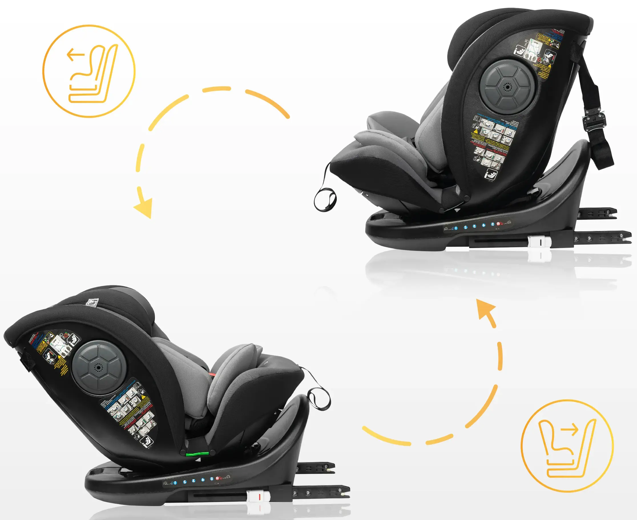 Scaun auto Caretero Mokki (Grey) - 9