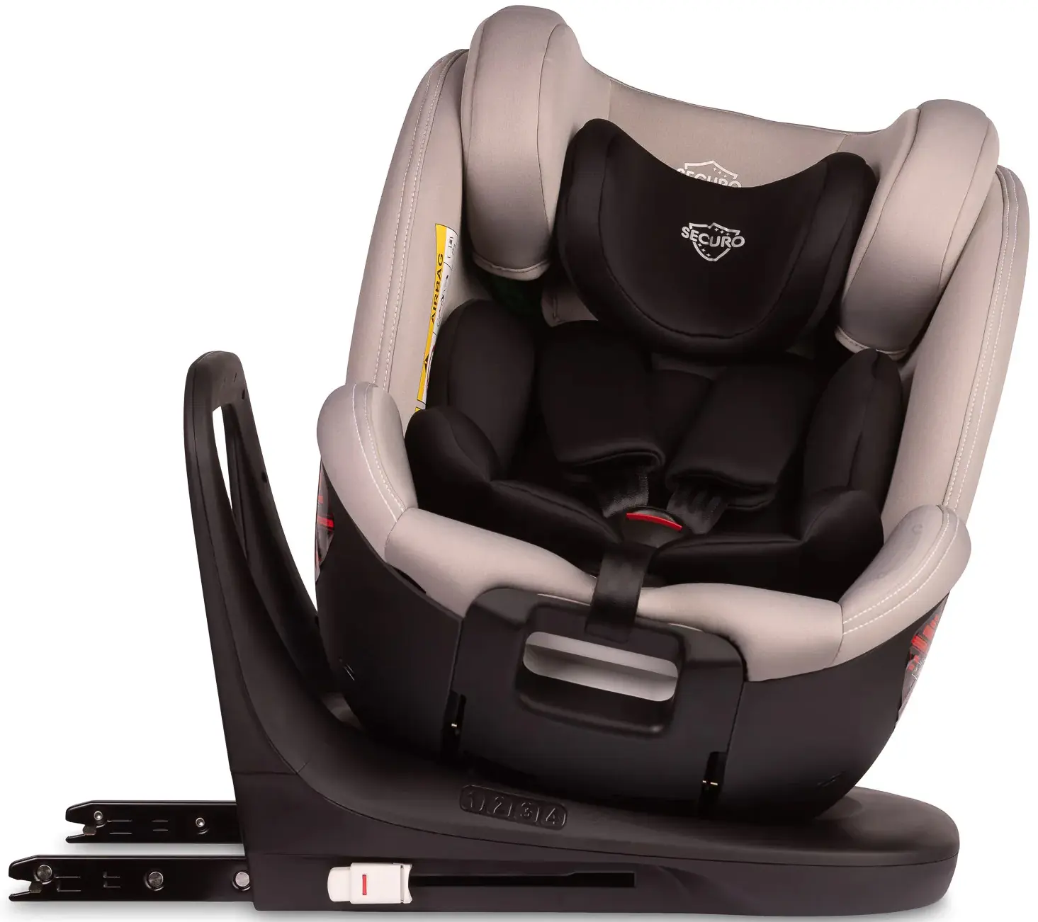 Scaun auto Caretero Securo (Light Grey) - 4