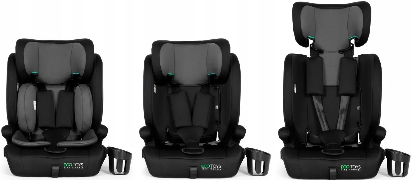 Scaun auto EcoToys F232 (Black/Grey) - 3
