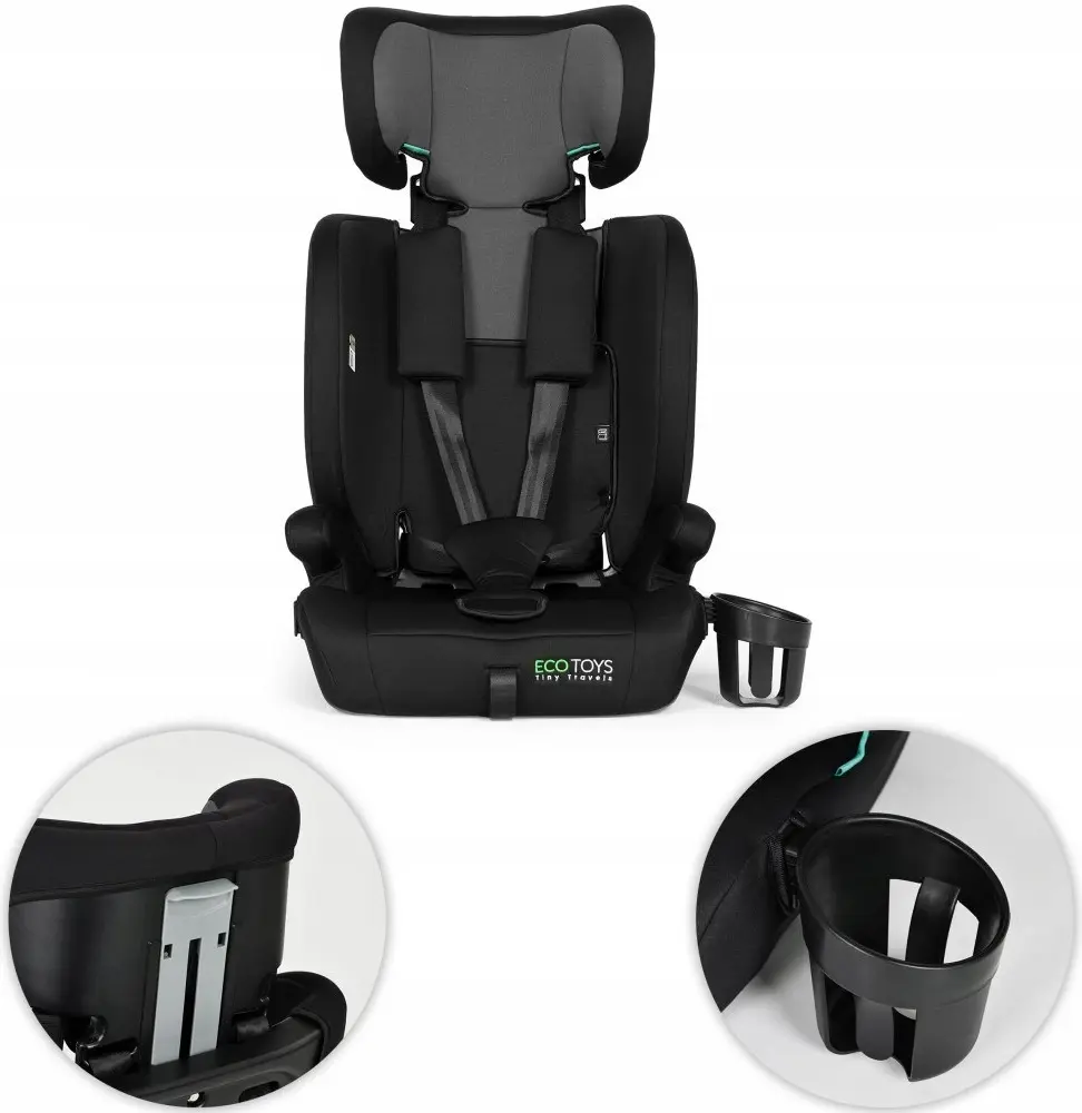 Scaun auto EcoToys F232 (Black/Grey) - 4