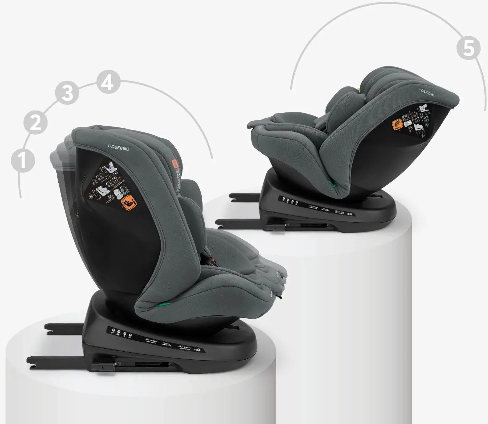 Scaun auto Kikka Boo i-Defend (Grey) - 6