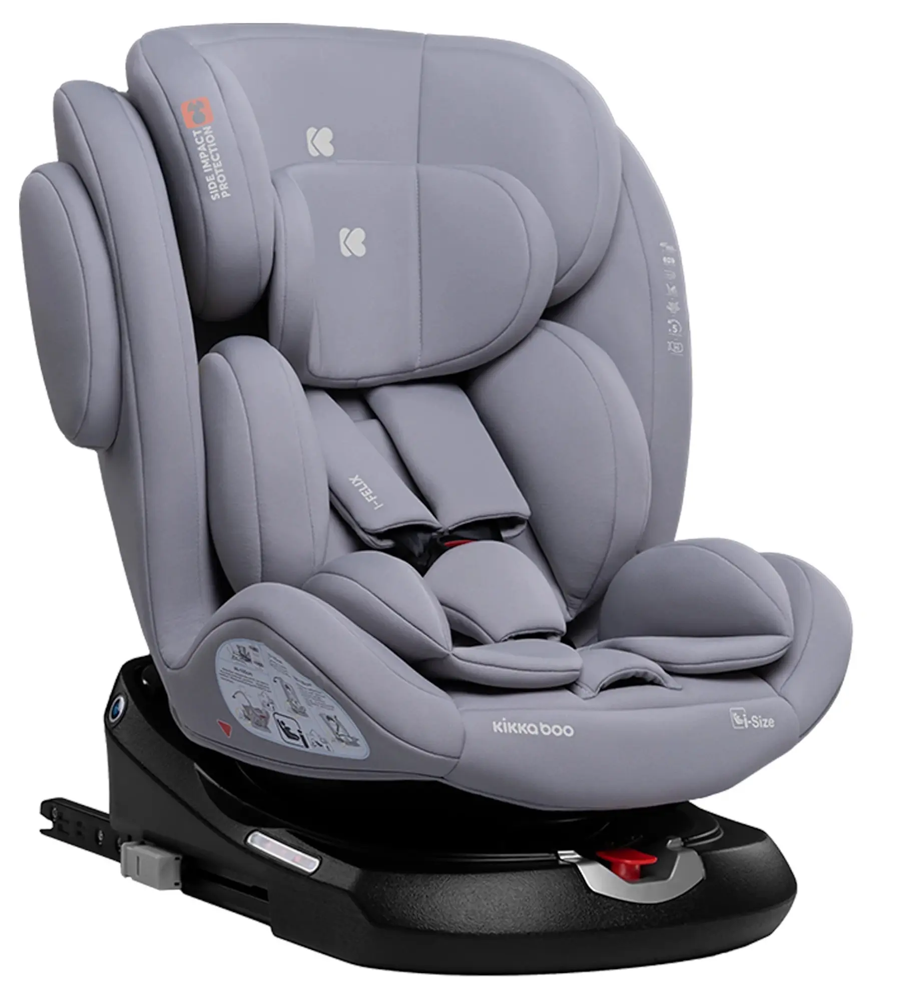 Scaun auto Kikka Boo i-Felix i-Size Isofix (Light Grey)