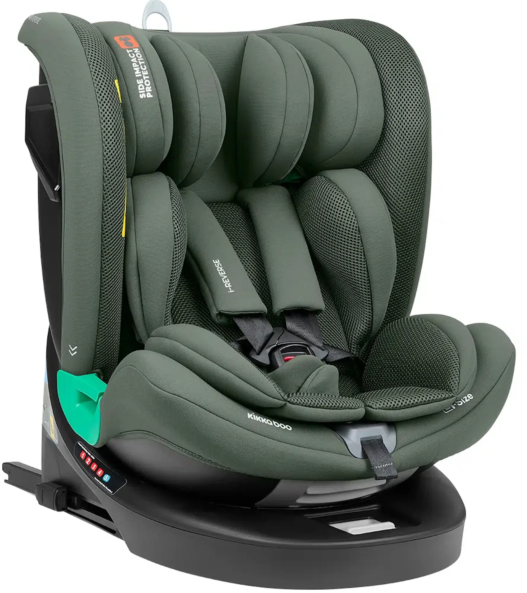 Scaun auto Kikka Boo i-Reverse i-Size (Army Green) - 2