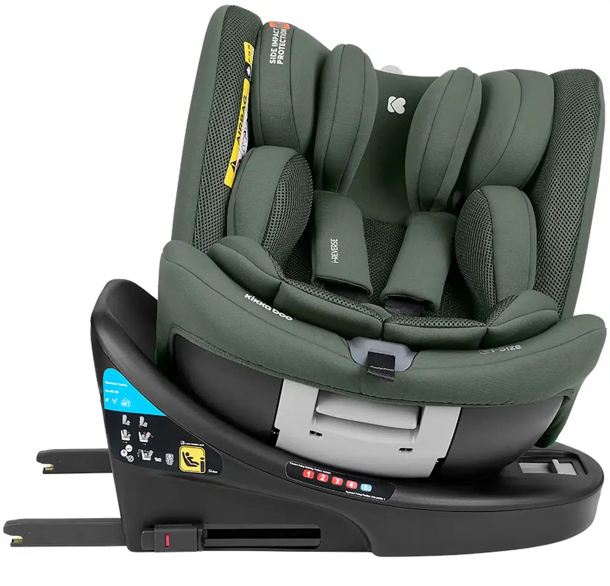 Scaun auto Kikka Boo i-Reverse i-Size (Army Green) - 4