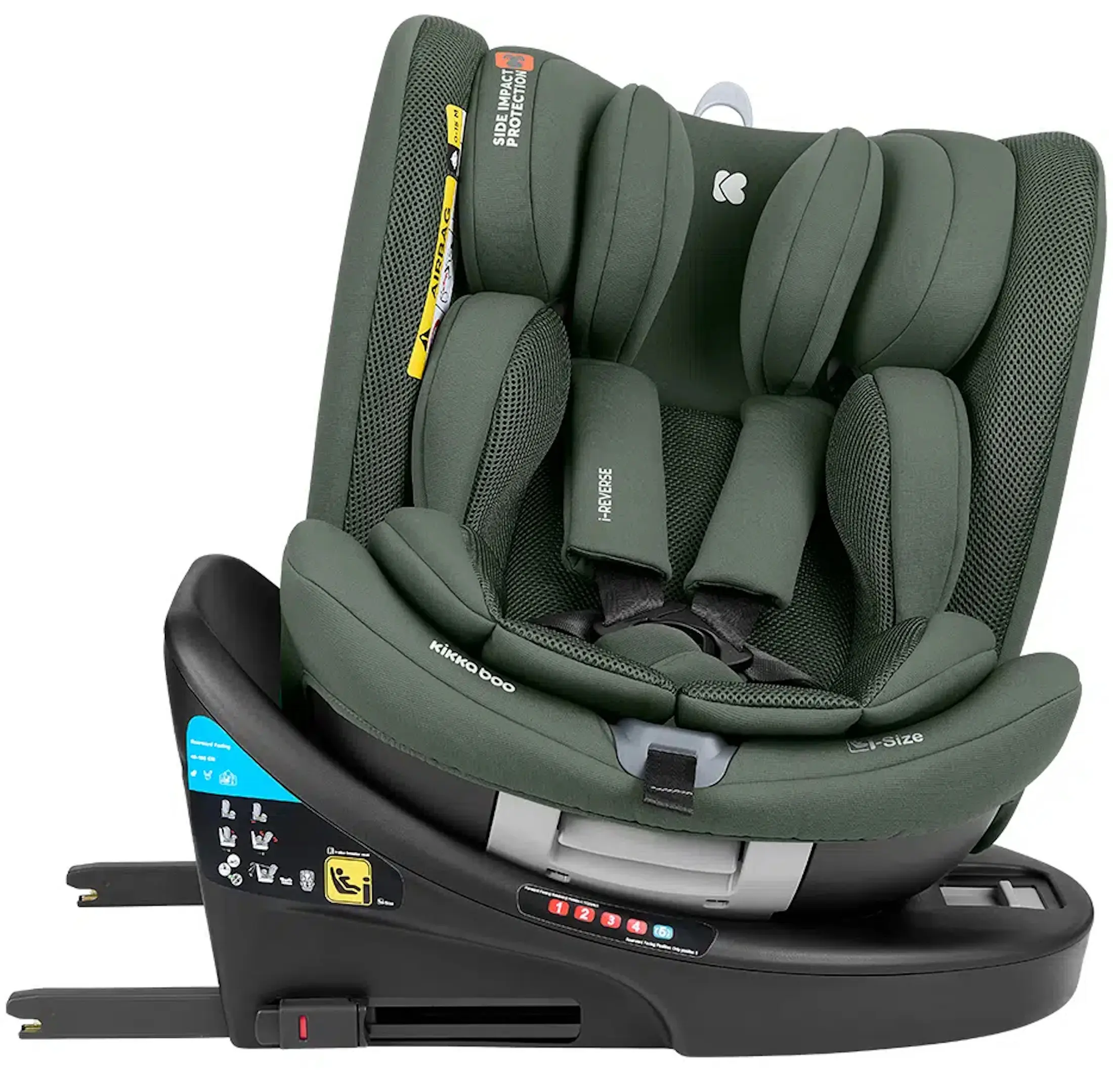 Scaun auto Kikka Boo i-Reverse i-Size (Army Green) - 5