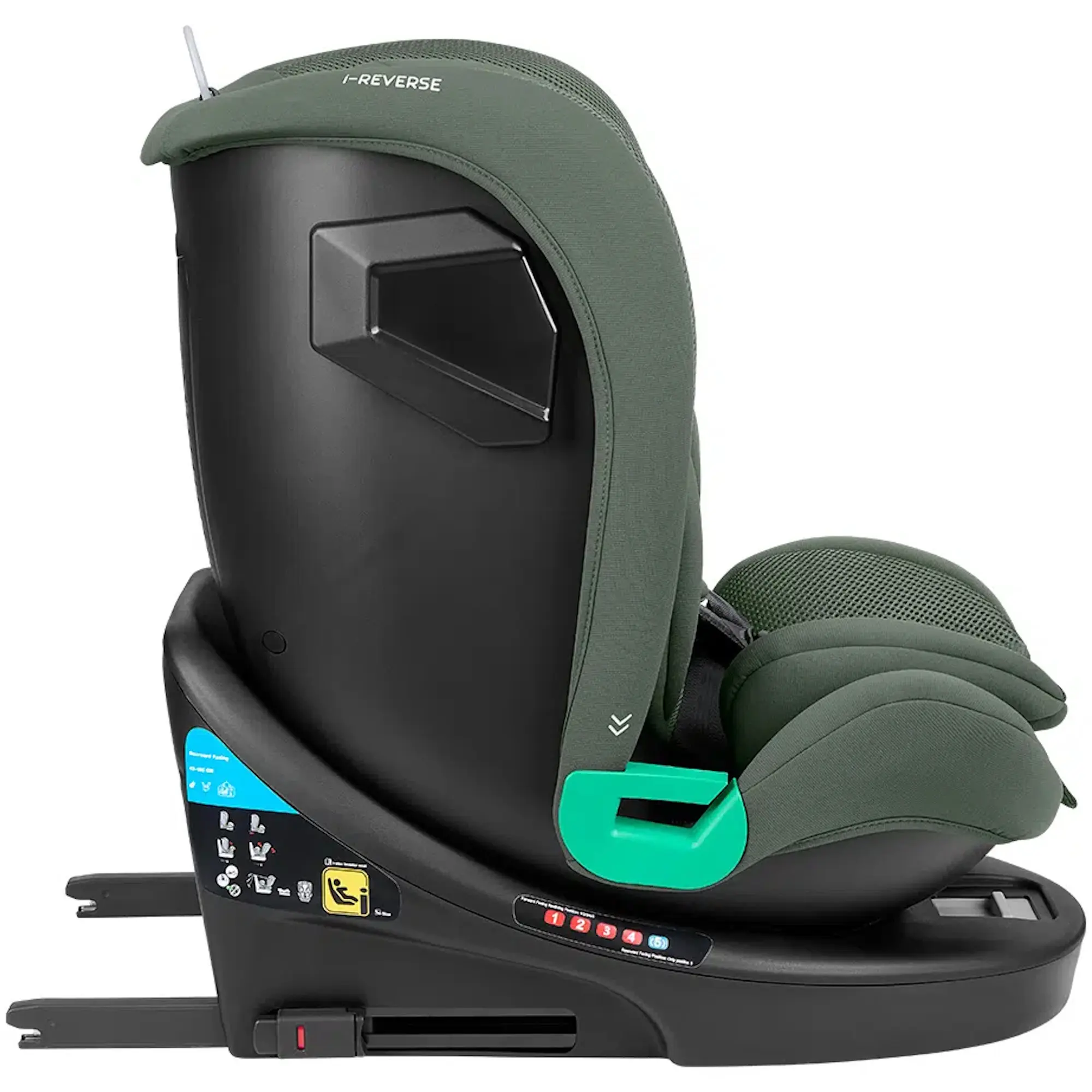Scaun auto Kikka Boo i-Reverse i-Size (Army Green) - 7