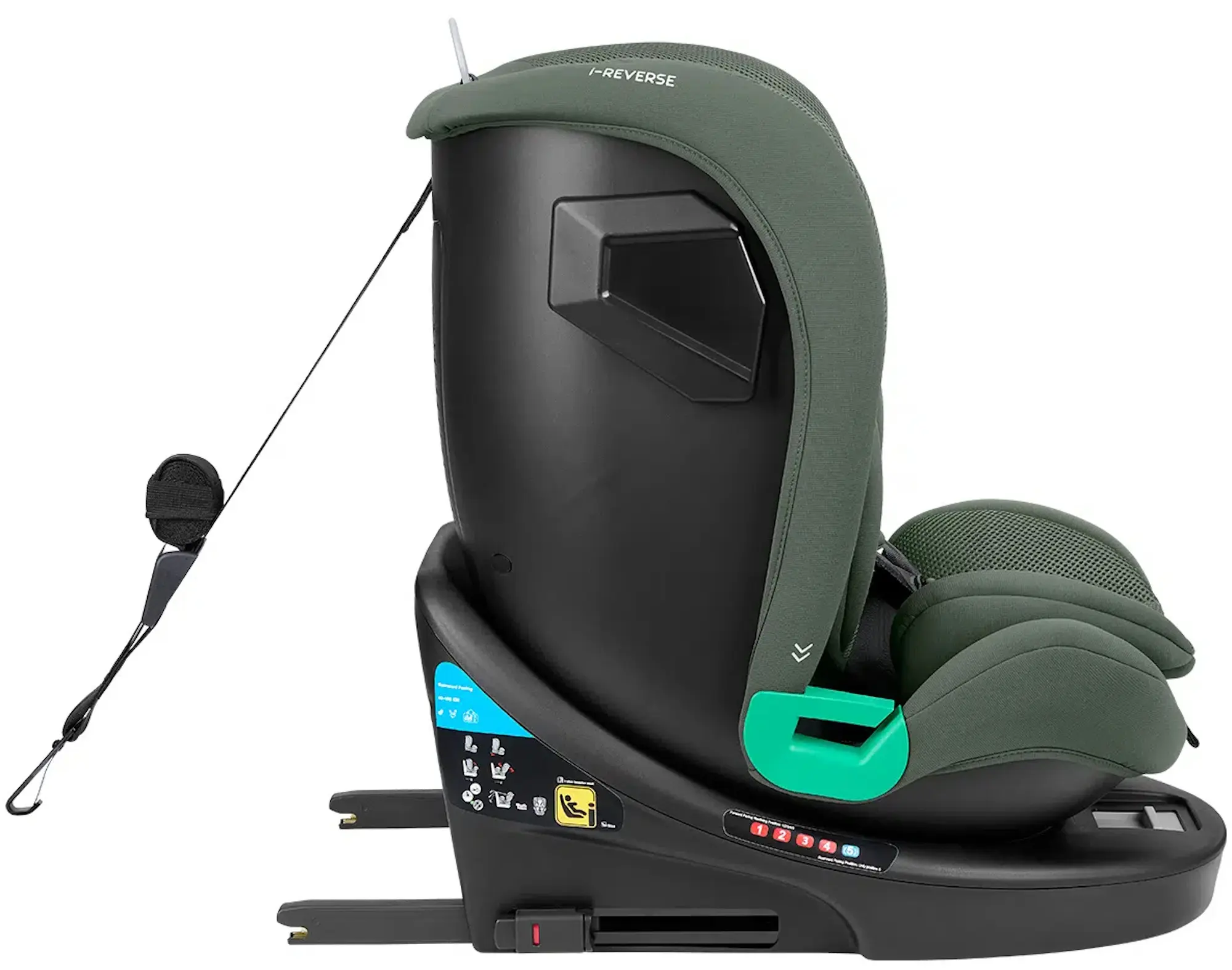 Scaun auto Kikka Boo i-Reverse i-Size (Army Green) - 8