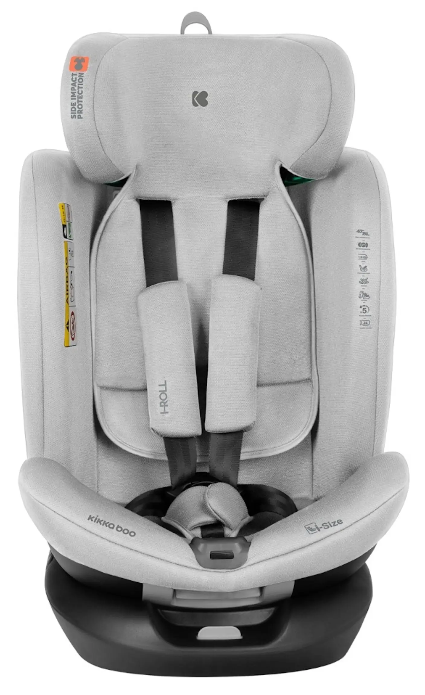 Scaun auto Kikka Boo i-Roll i-Size (Light Grey) - 3