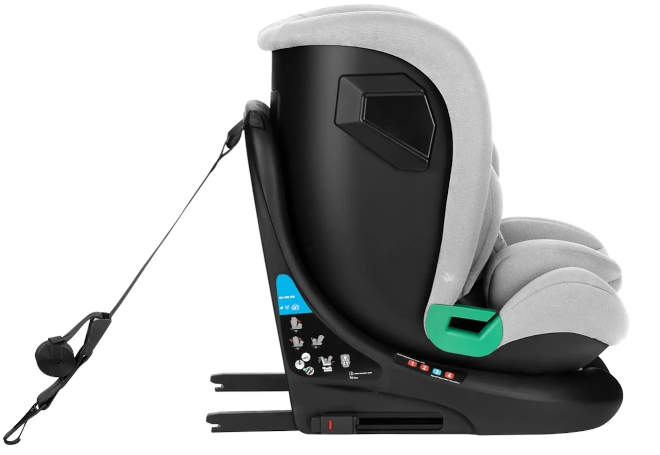 Scaun auto Kikka Boo i-Roll i-Size (Light Grey) - 7