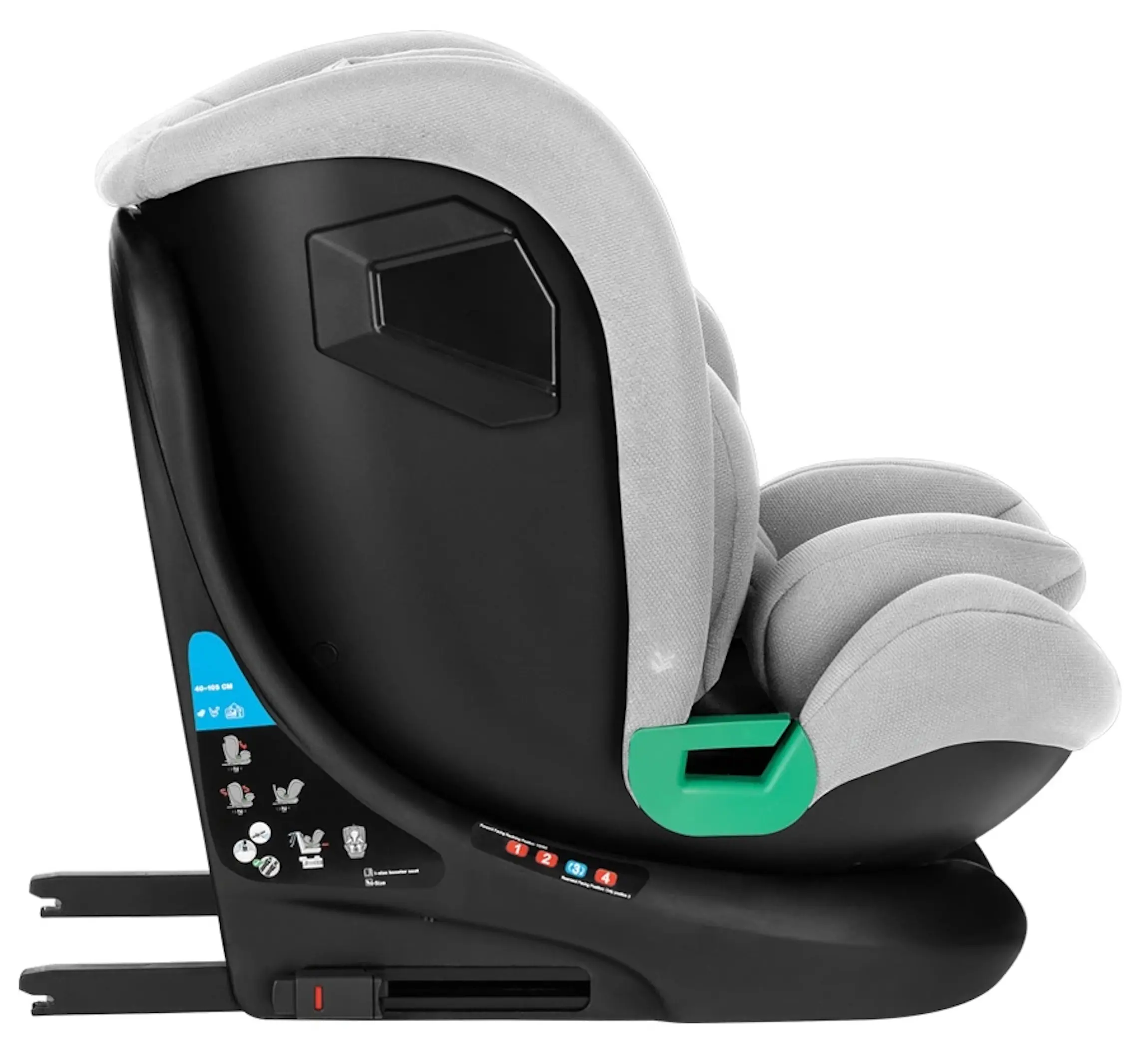 Scaun auto Kikka Boo i-Roll i-Size (Light Grey) - 8