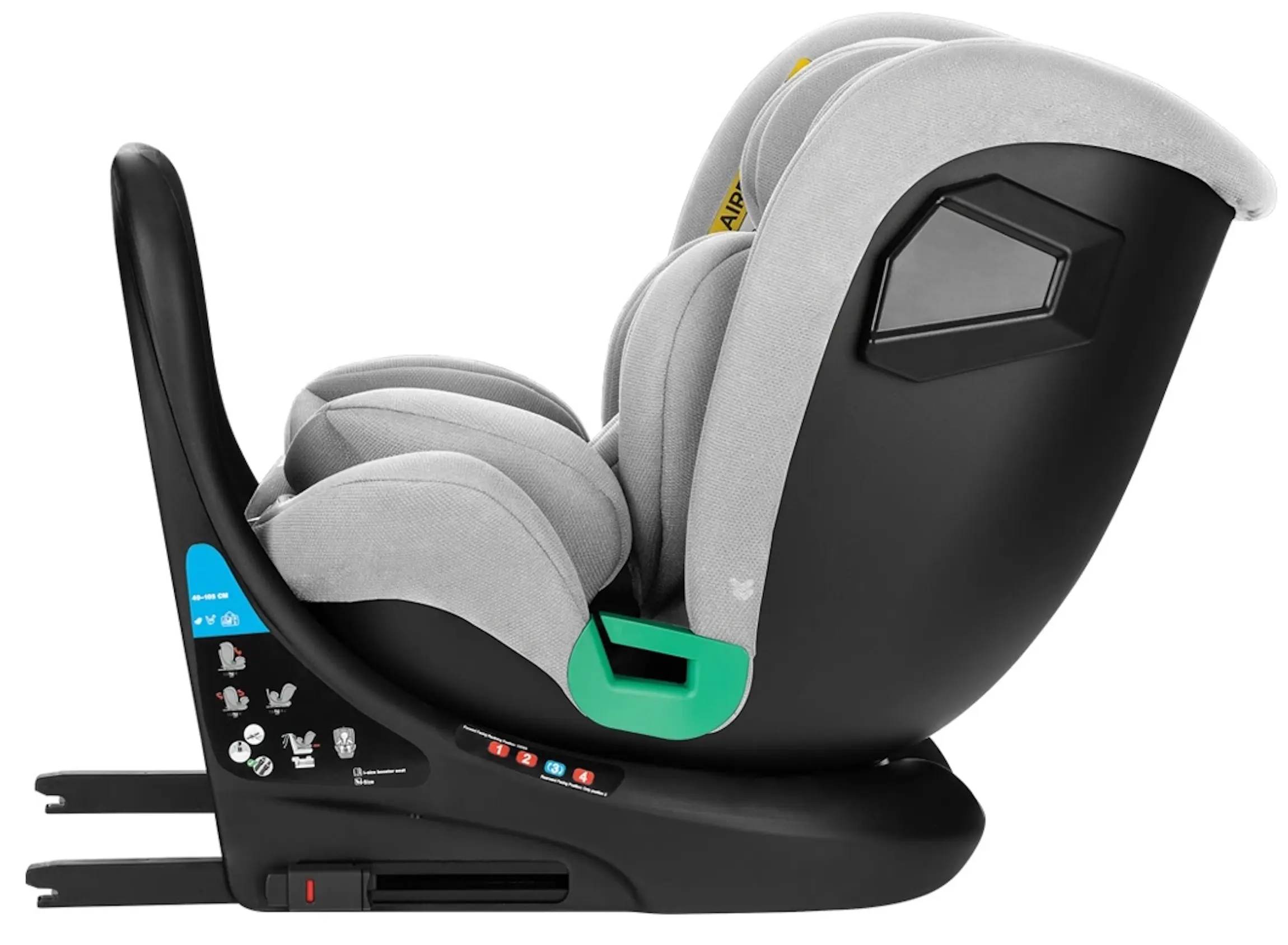 Scaun auto Kikka Boo i-Roll i-Size (Light Grey) - 9