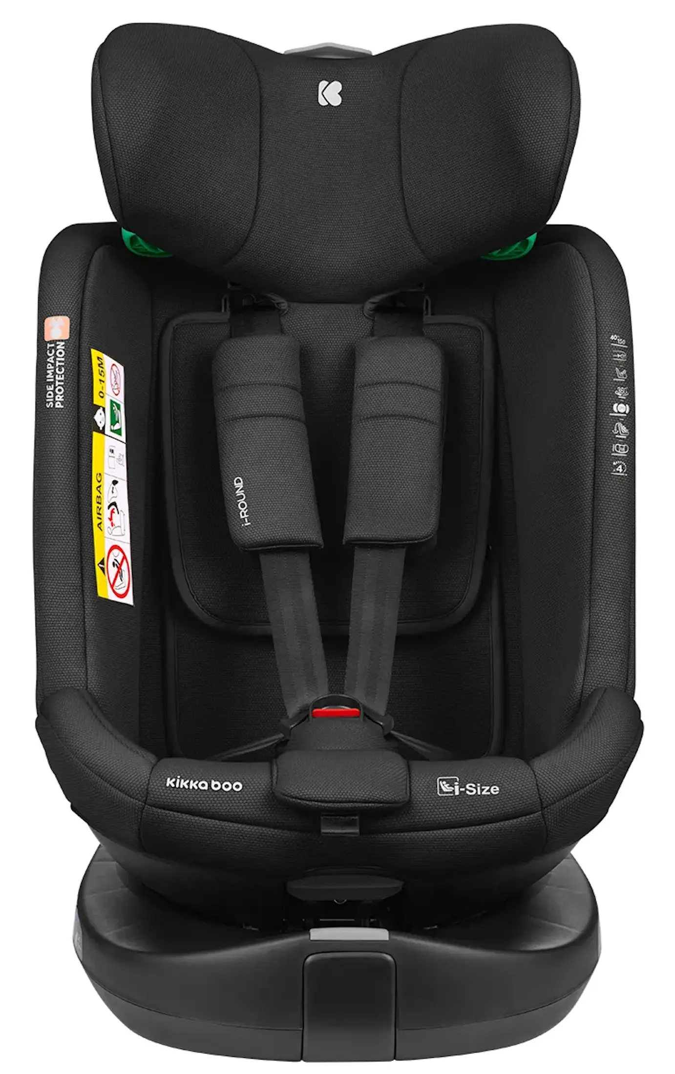 Scaun auto Kikka Boo i-Round i-Size (Black) - 3