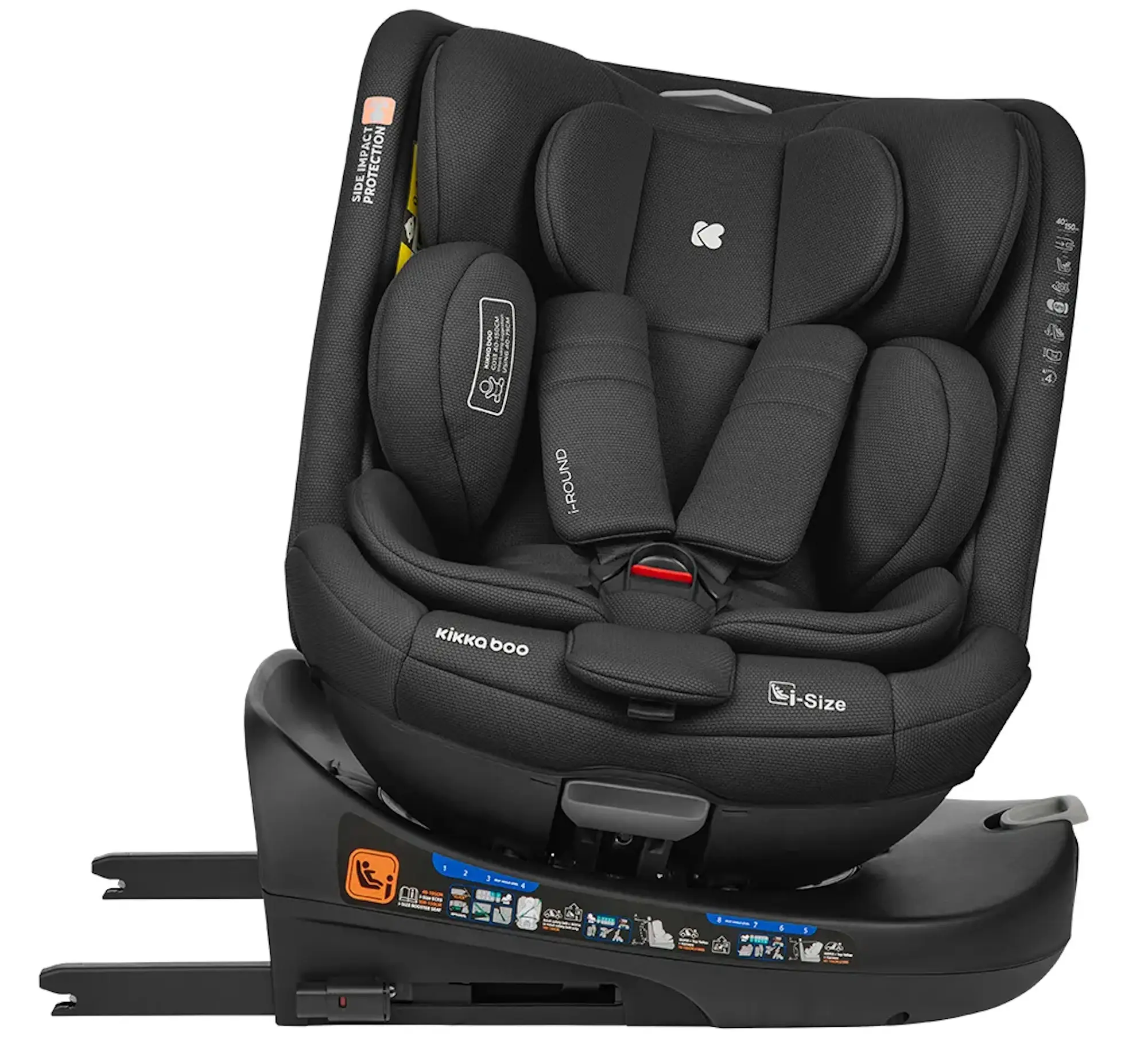 Scaun auto Kikka Boo i-Round i-Size (Black) - 5