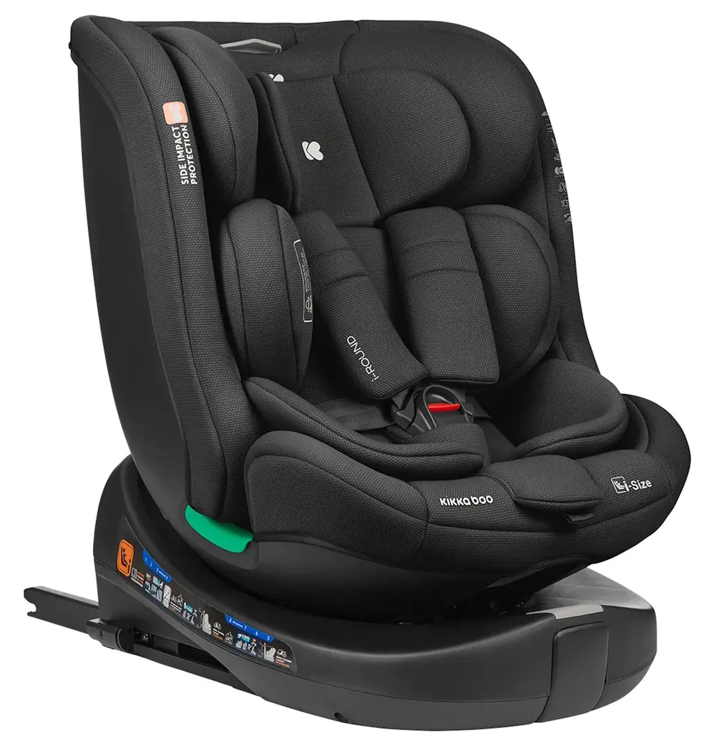 Scaun auto Kikka Boo i-Round i-Size (Black)