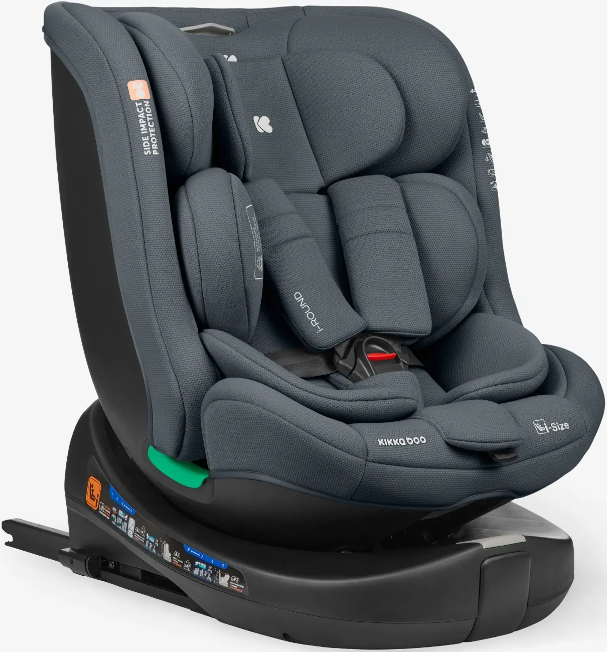Автокресло Kikka Boo i-Round i-Size (Dark Grey) - 2