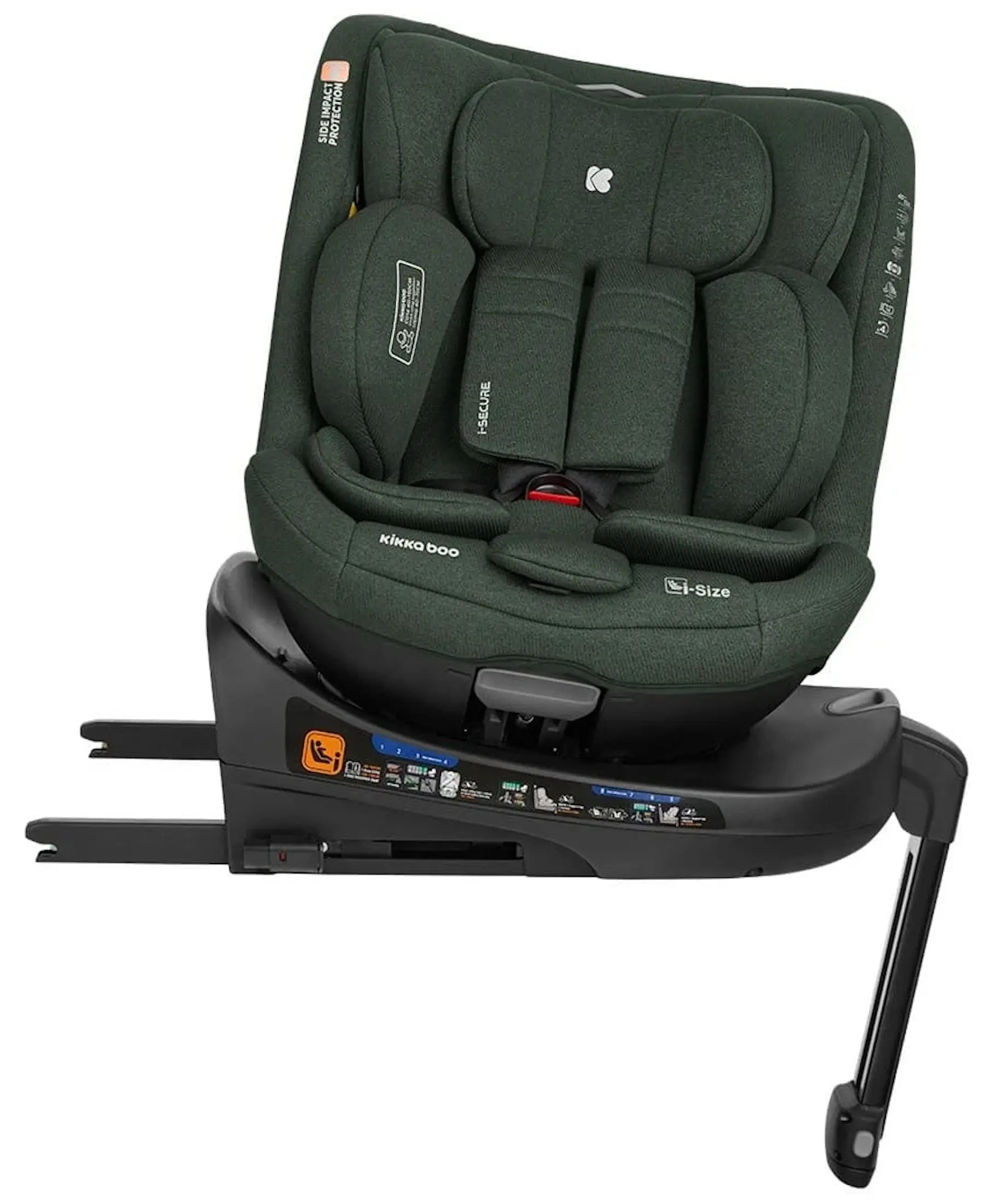 Scaun auto Kikka Boo i-Secure i-Size Isofix (Army Green) - 7