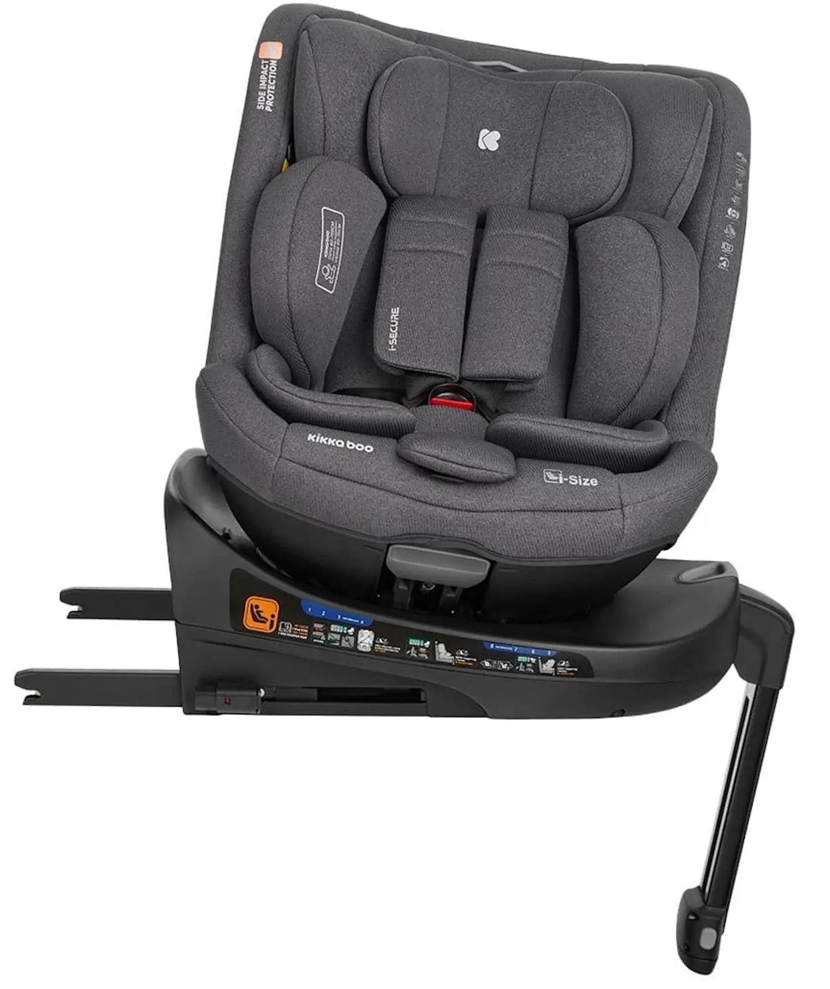 Автокресло Kikka Boo i-Secure i-Size Isofix (Dark Grey) - 4