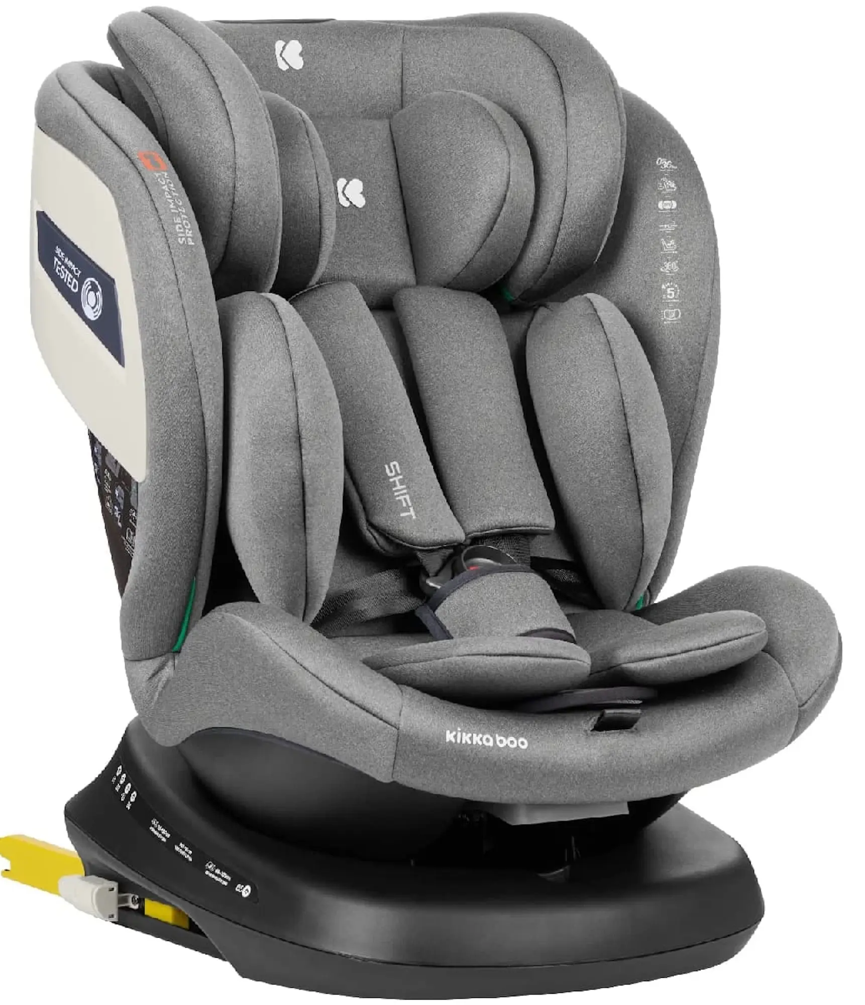Scaun auto Kikka Boo Shift Isofix (Light Grey)