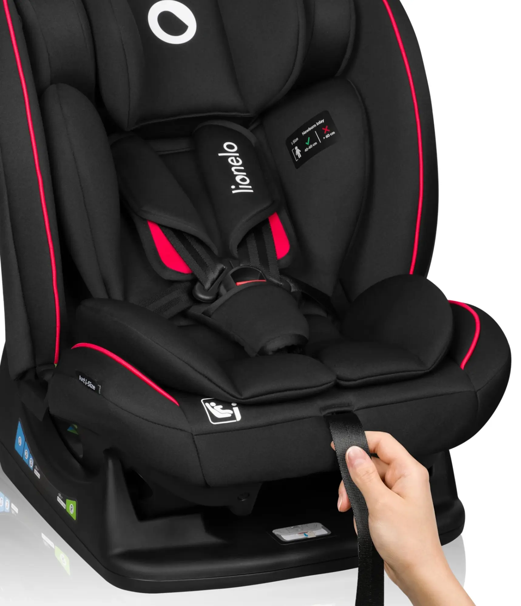 Scaun auto Lionelo Aart (Black Carbon/Red)