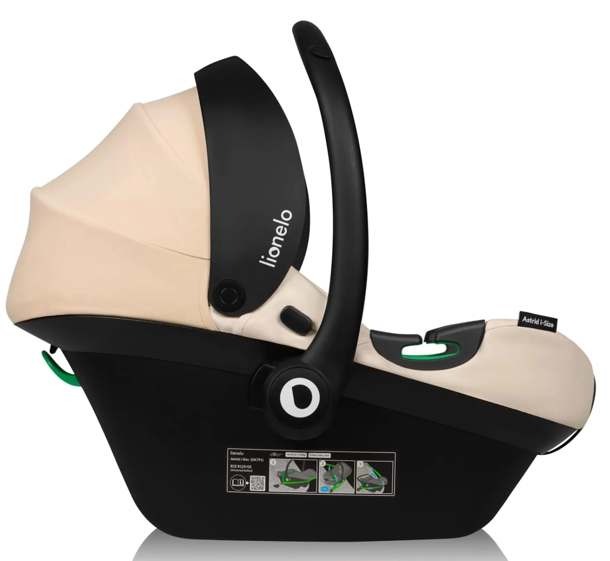 Scaun auto Lionelo Astrid i-Size Set (Beige Sand)