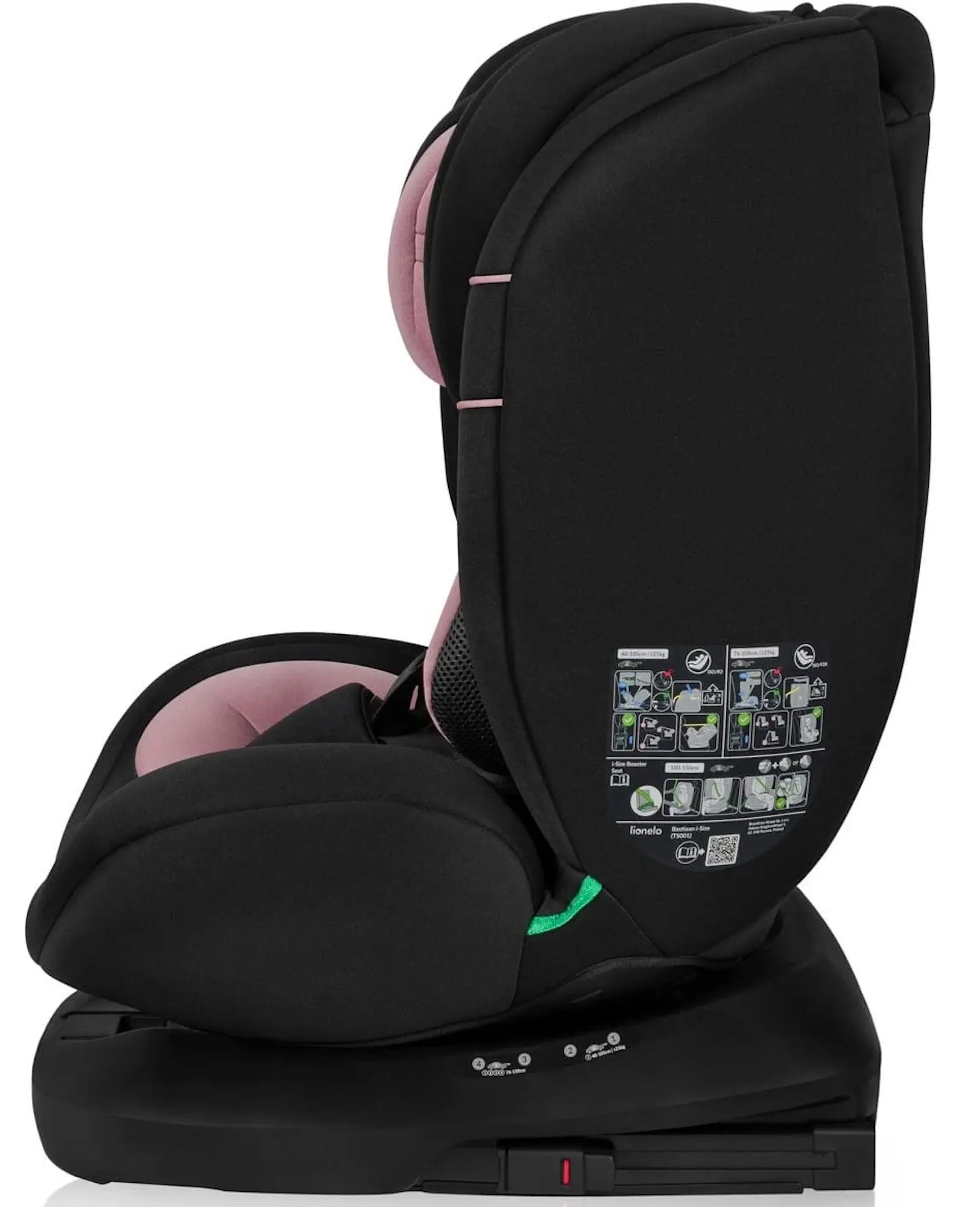 Scaun auto Lionelo Bastiaan i-Size Isofix (Pink Rose)