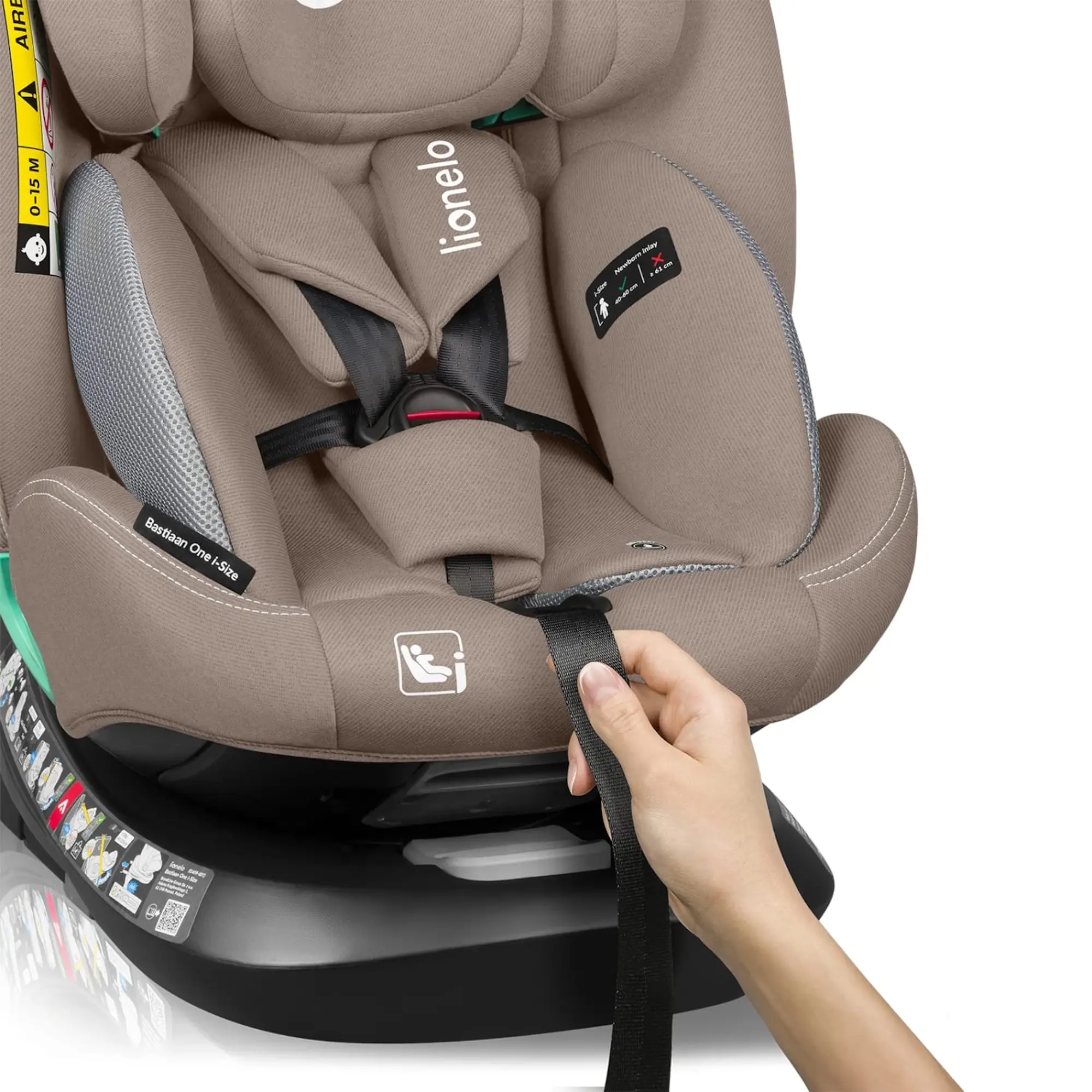 Scaun auto Lionelo Bastiaan One i-Size Isofix (Beige Sand)