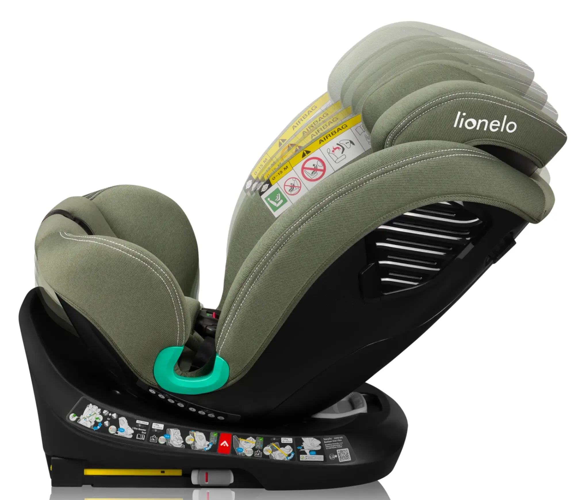 Scaun auto Lionelo Bastiaan One i-Size Isofix (Green Olive)