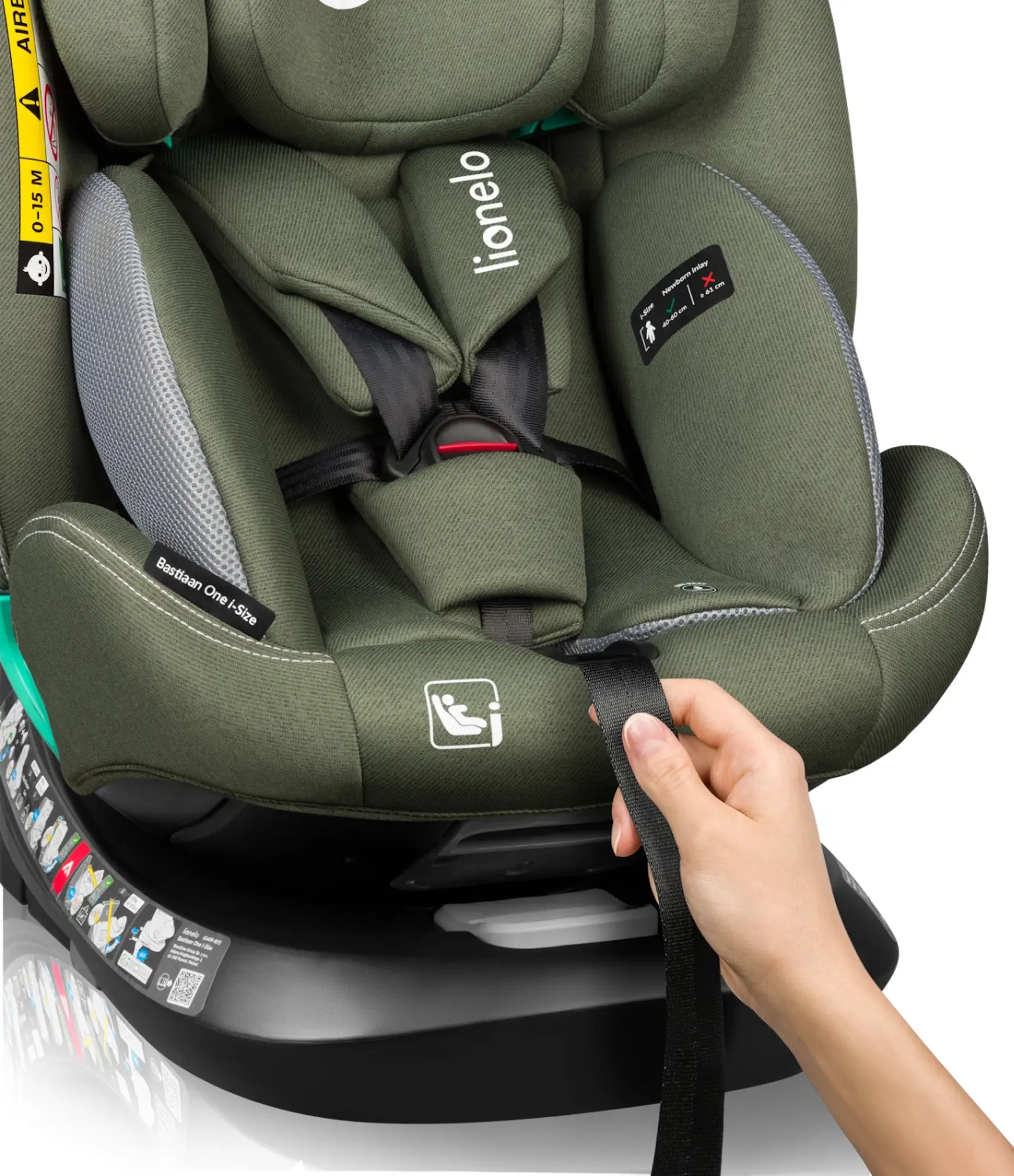 Scaun auto Lionelo Bastiaan One i-Size Isofix (Green Olive)