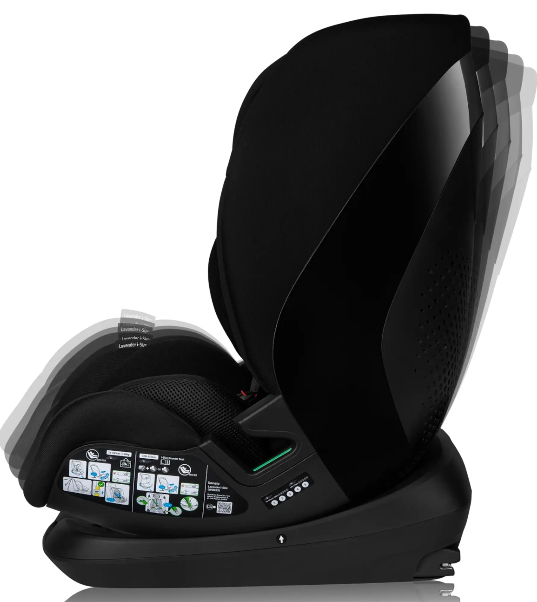 Scaun auto Lionelo Lavender i-Size Isofix (Black Carbon)