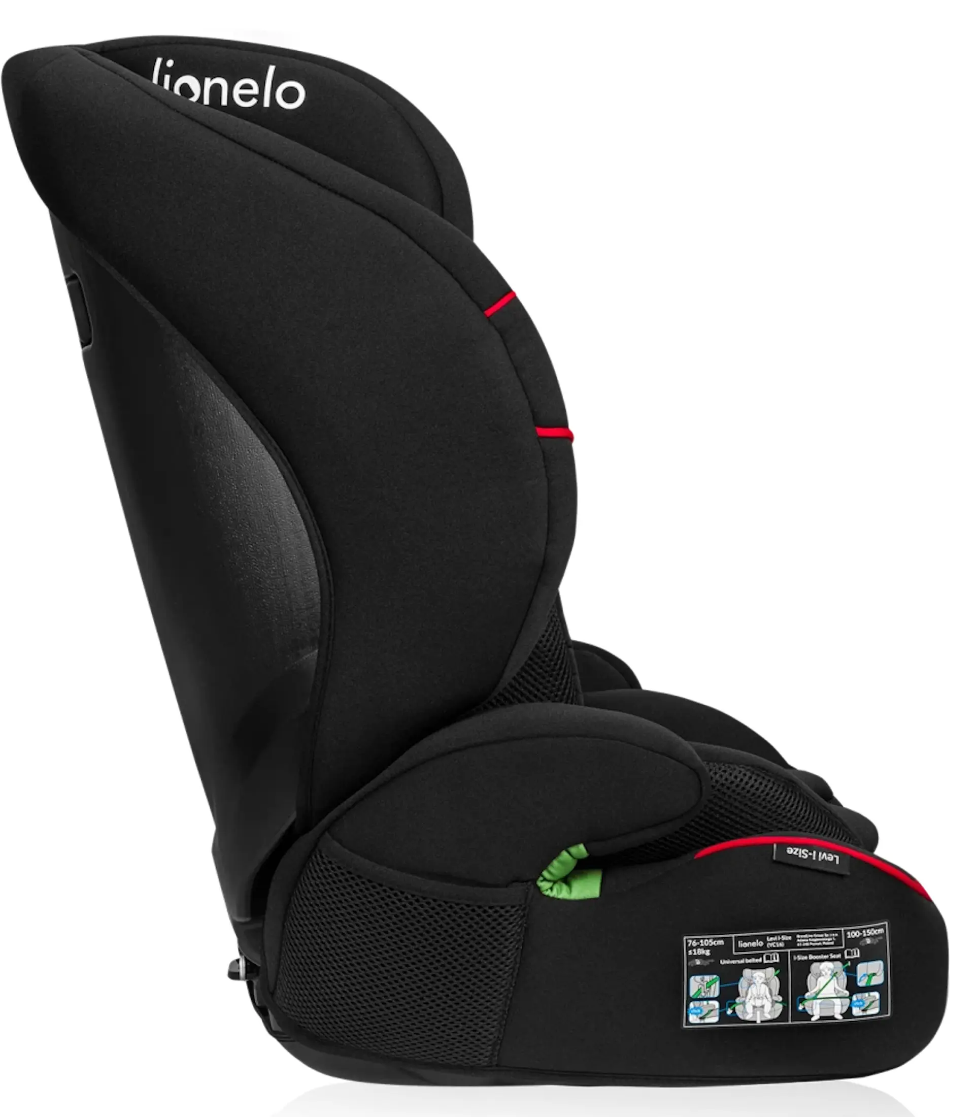 Scaun auto Lionelo Levi i-Size (Sporty Black)