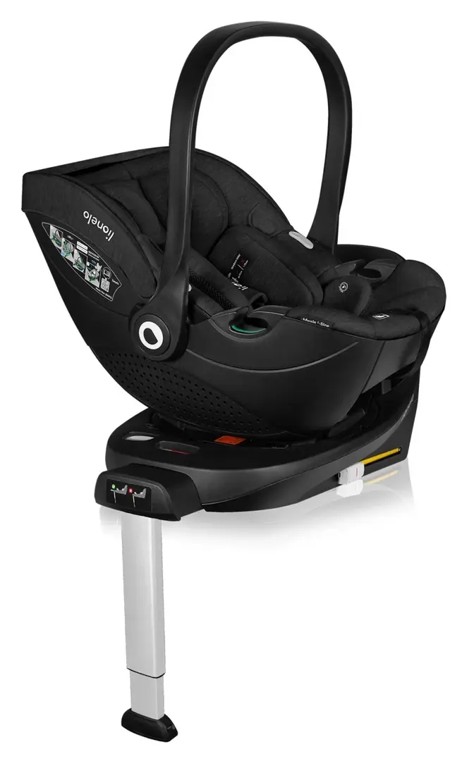 Scaun auto Lionelo Moxie i-Size Set (Black Carbon)