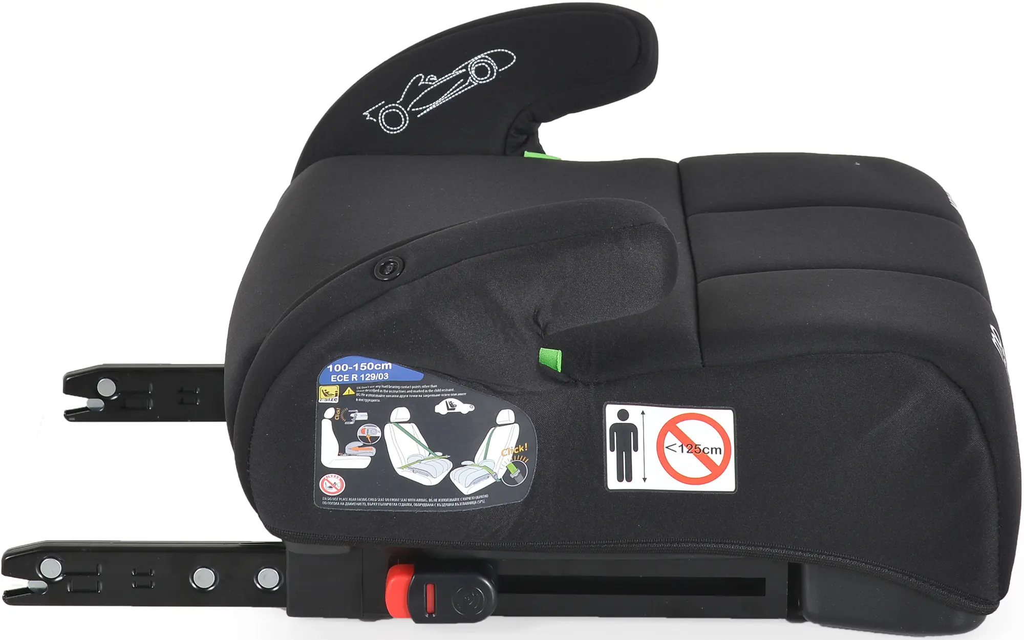Scaun auto-booster Moni Monza (Black) - 2