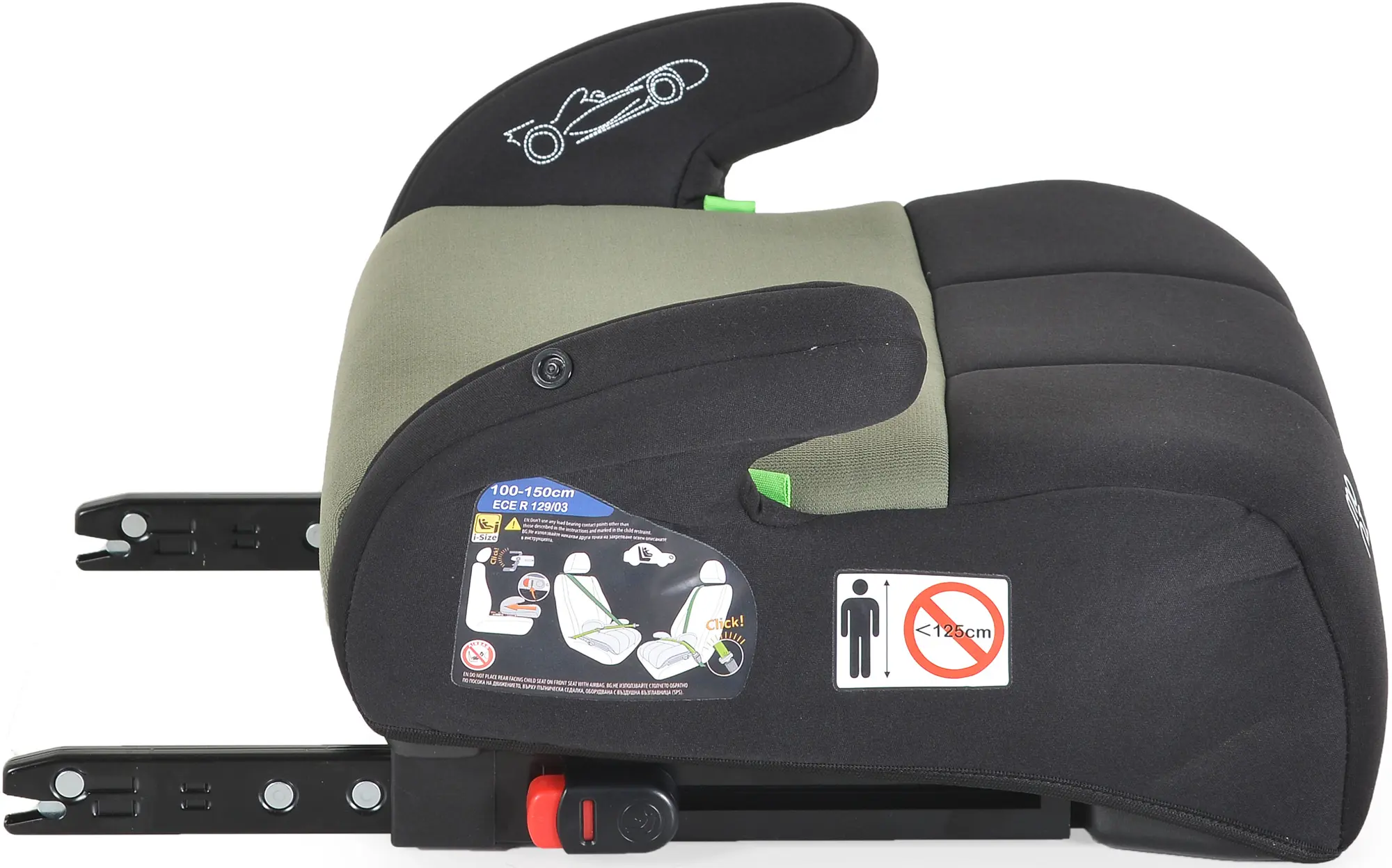 Scaun auto-booster Moni Monza (Green/Black) - 2