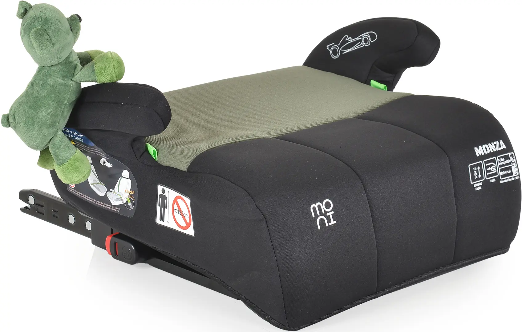 Scaun auto-booster Moni Monza (Green/Black)