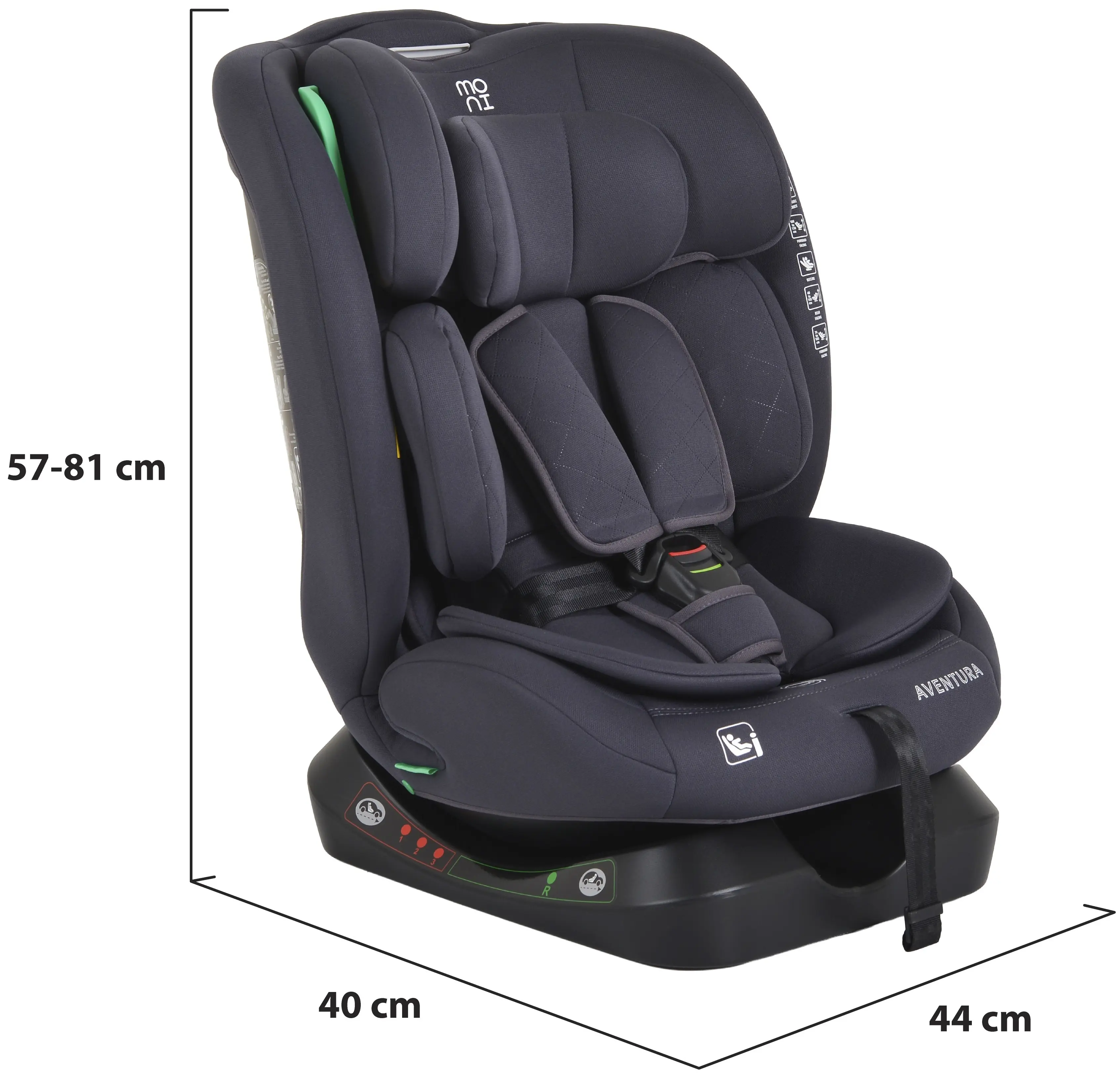 Scaun auto Moni Aventura (Grey) - 11