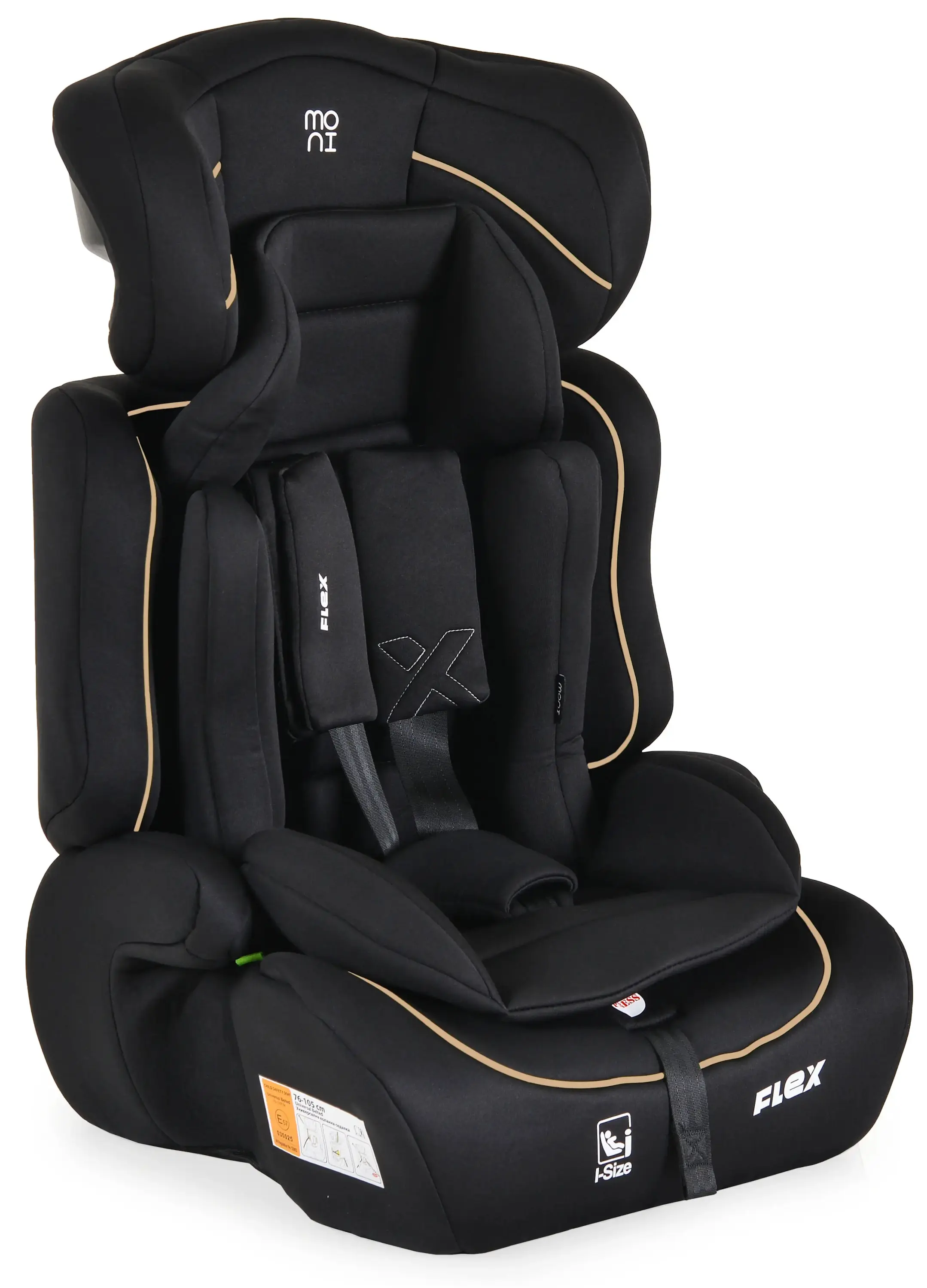 Scaun auto Moni Flex i-Size (Black/Beige)