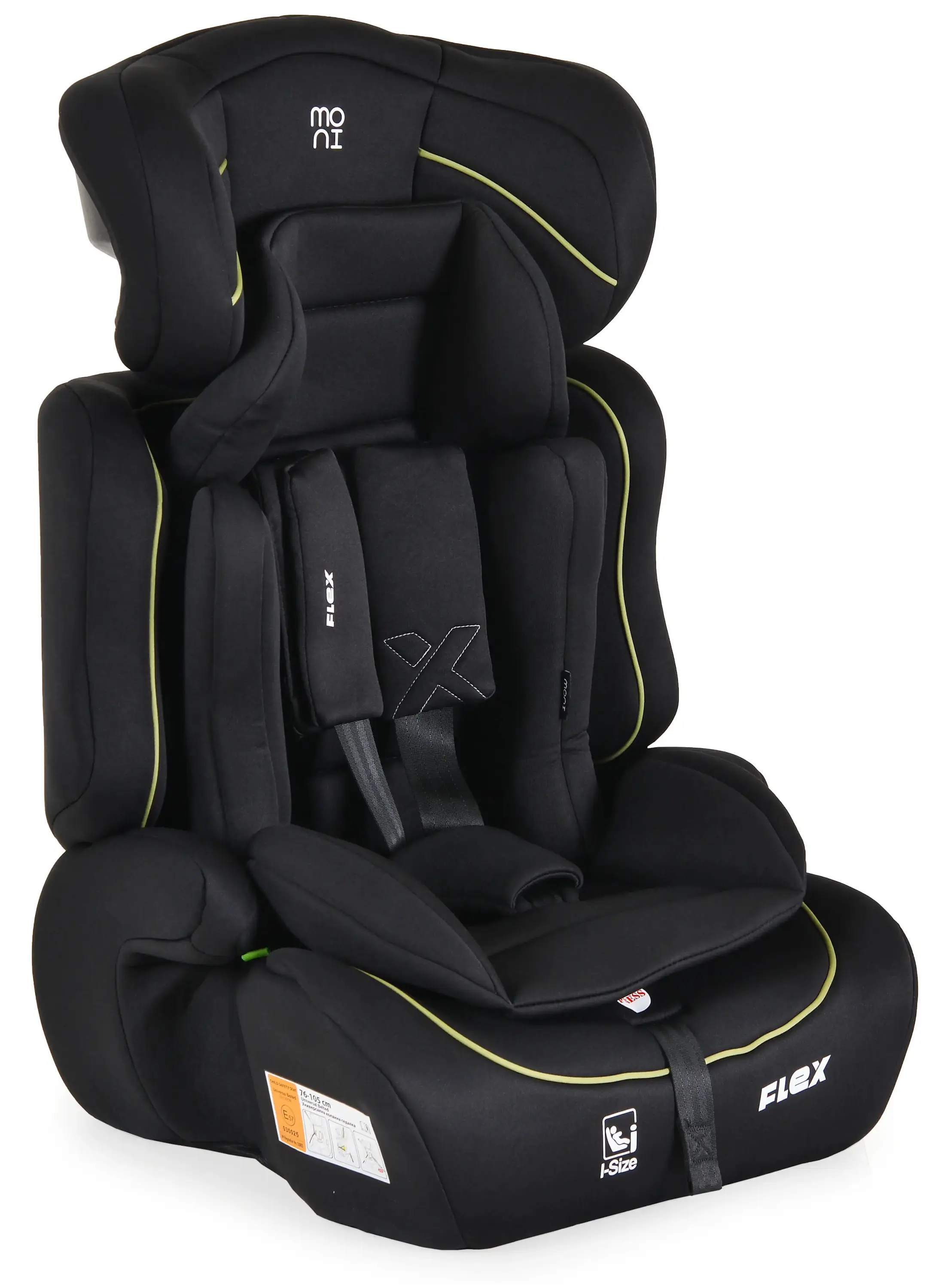 Scaun auto Moni Flex i-Size (Black/Green)