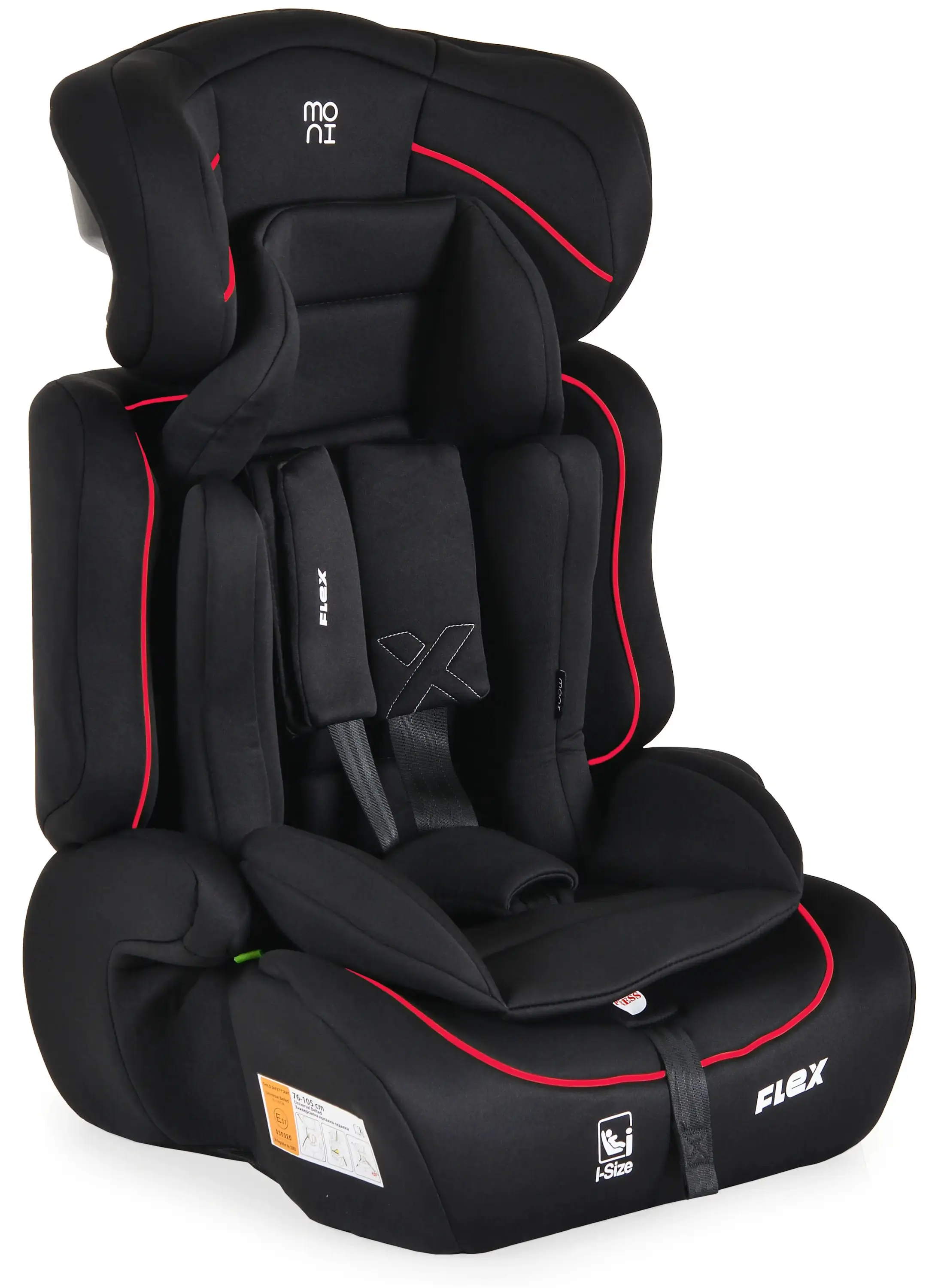 Scaun auto Moni Flex i-Size (Black/Red)