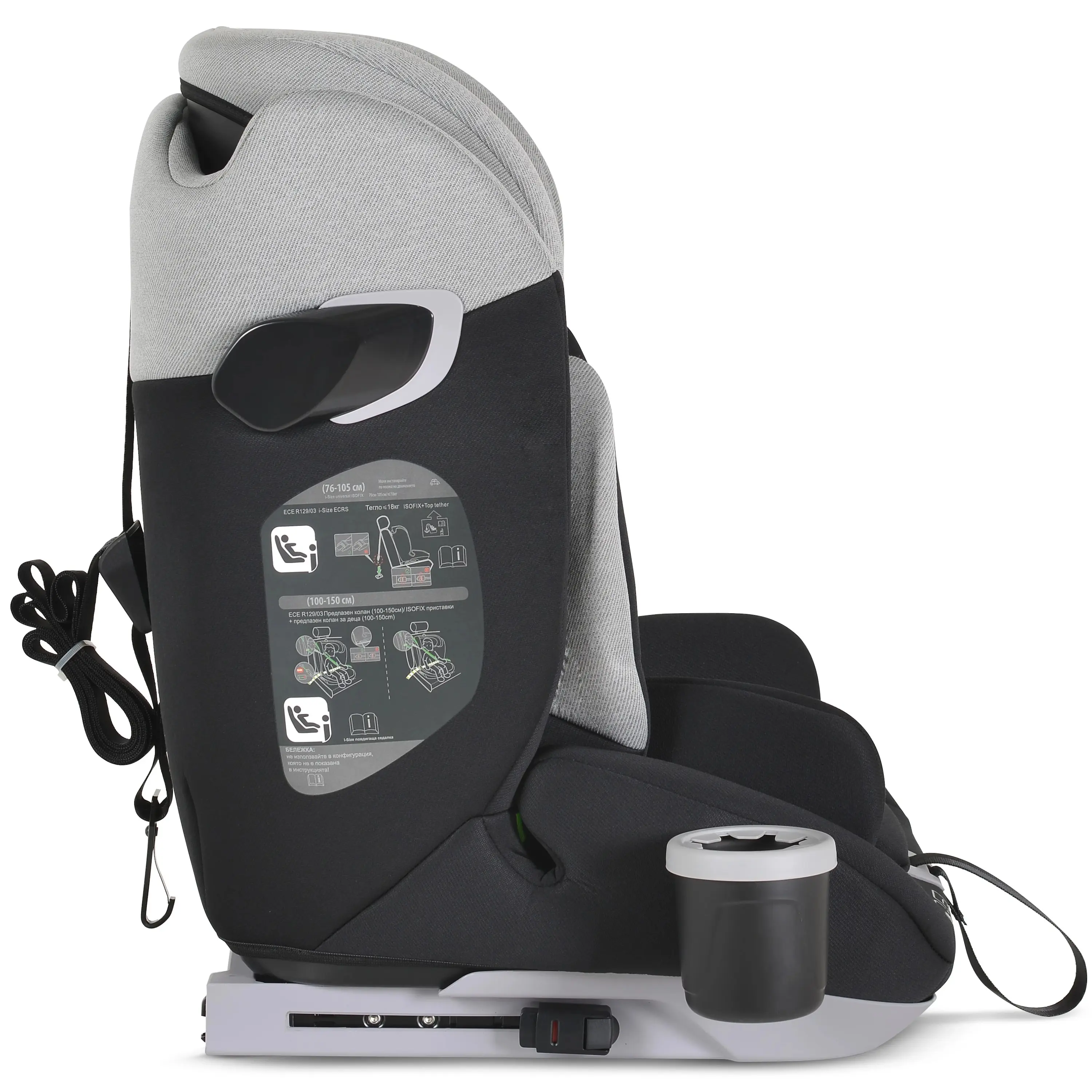 Автокресло Moni Force i-Size (Grey) - 5