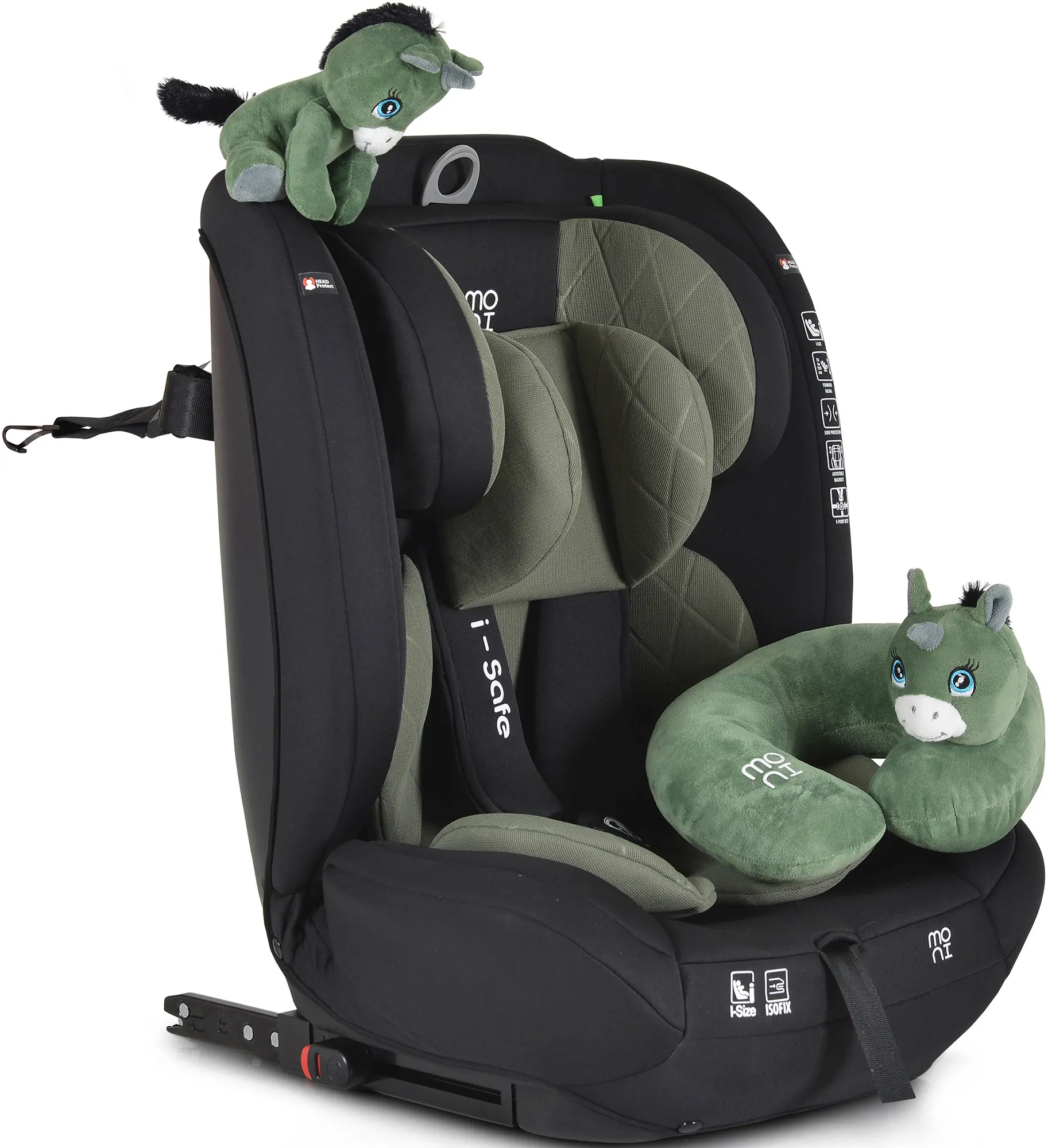Автокресло Moni i-Safe (Green/Black) - 3