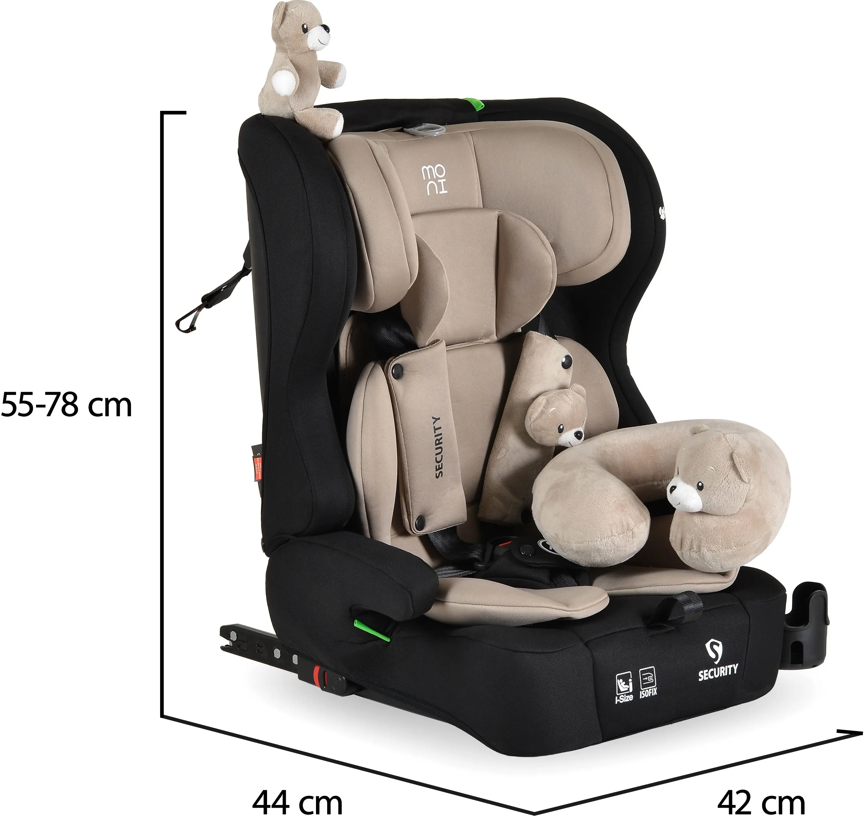 Scaun auto Moni Security (Cool Beige) - 9