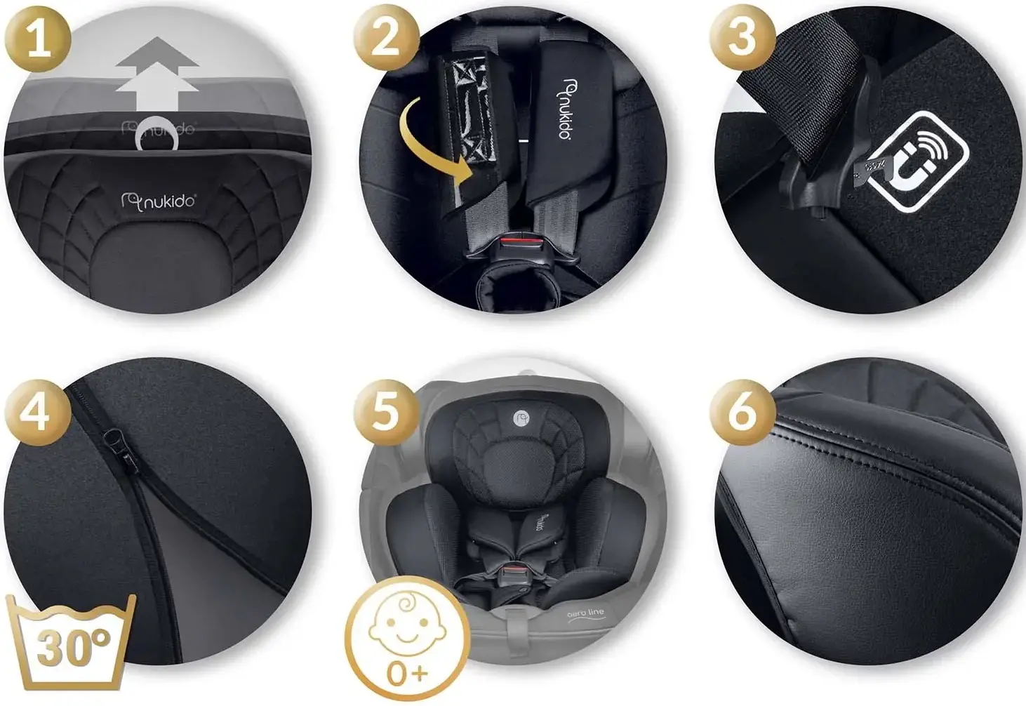 Автокресло Nukido Aero Line 710120 (Black) - 7