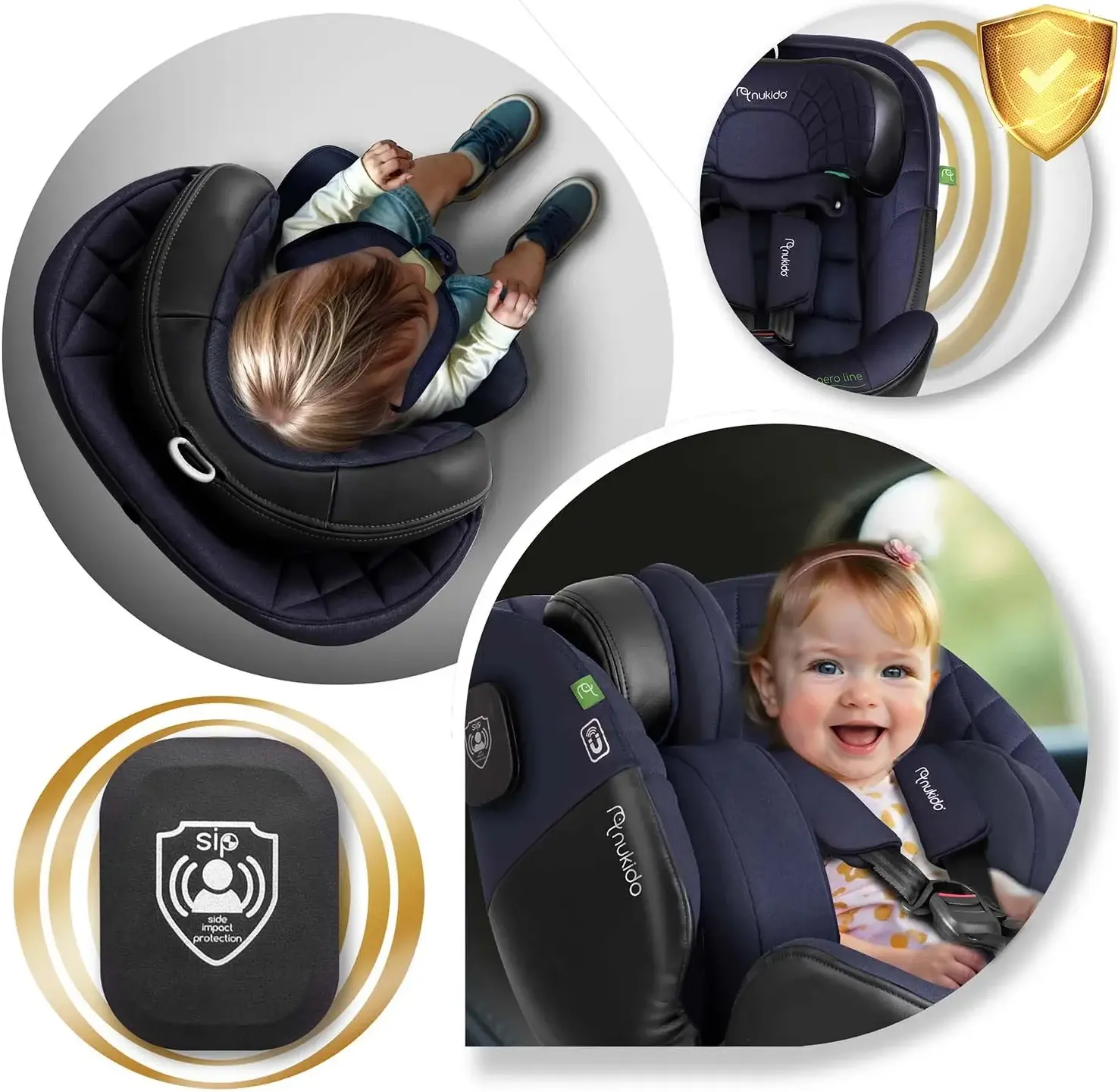 Автокресло Nukido Aero Line 710121 (Black/Dark Blue) - 11