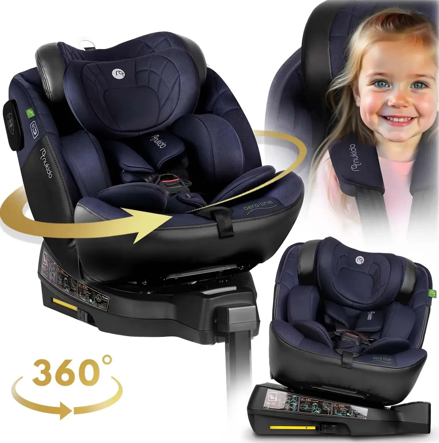 Автокресло Nukido Aero Line 710121 (Black/Dark Blue) - 4