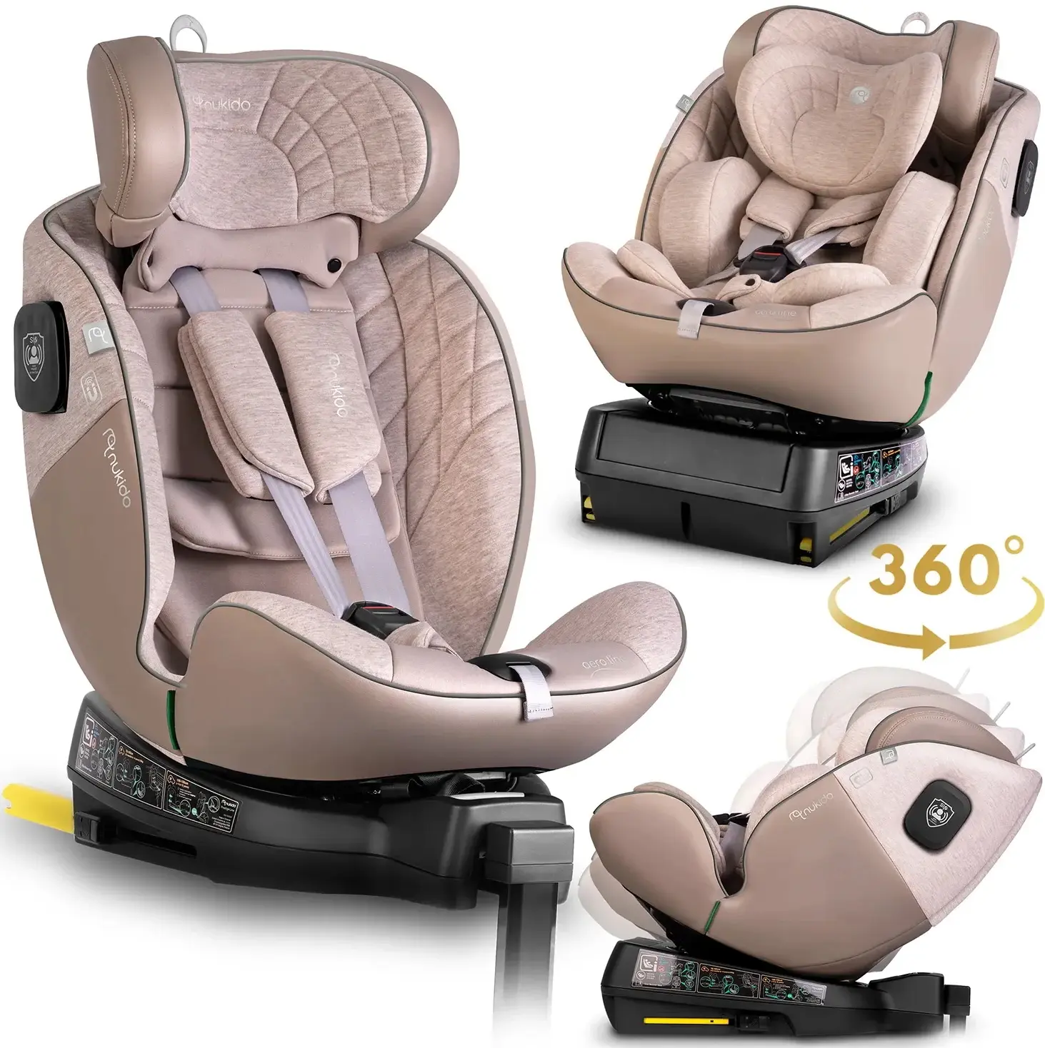 Scaun auto Nukido Aero Line 710122 (Light Brown) - 3