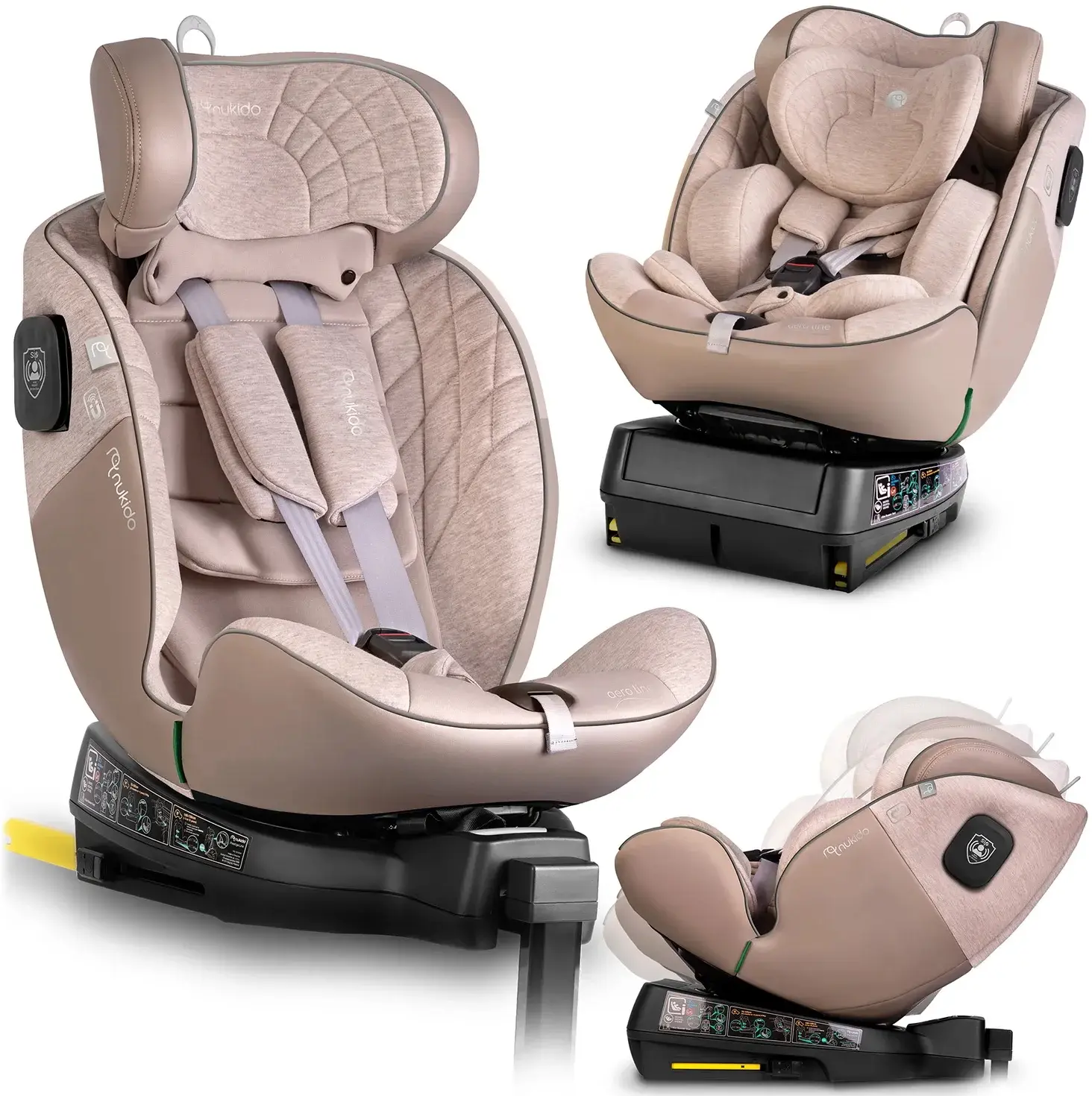 Scaun auto Nukido Aero Line 710122 (Light Brown) - 4