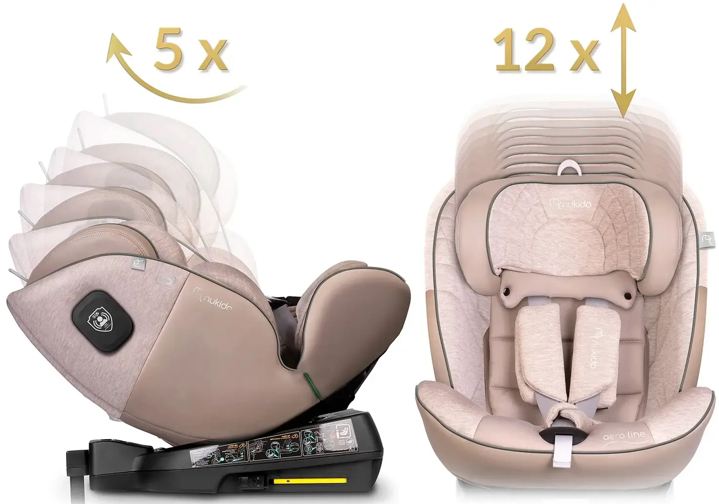 Scaun auto Nukido Aero Line 710122 (Light Brown) - 9